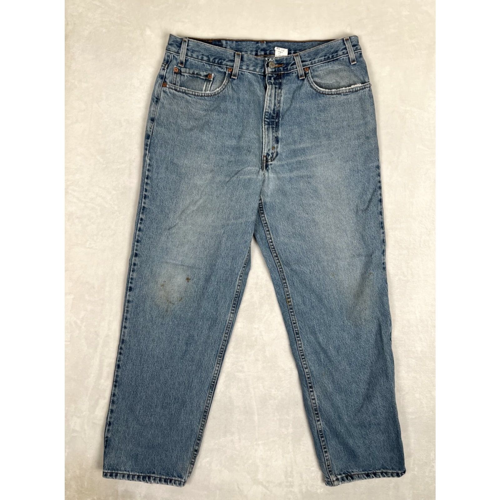 Levi's VINTAGE Levi's 550 Jeans Men 36x30 Blue Medium Wash Relaxed Tapered Denim 5-Pocket Mexico Made Mens Brands Levi's 500 Series 90s Size US 36 / EU 52 - 2 Thumbnail