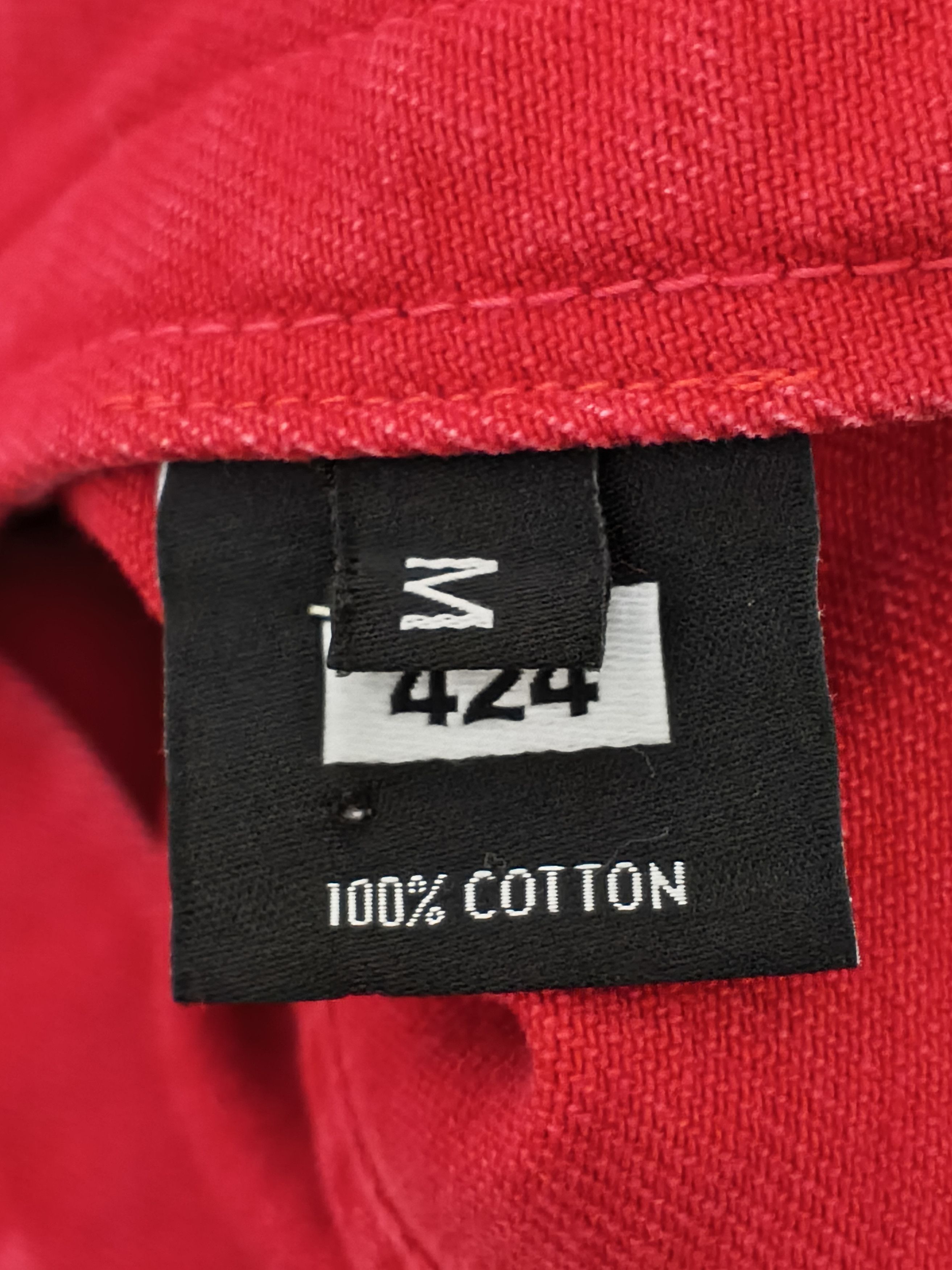 424 424 Fairfax Red Denim Jacket AW18 Size M / US 6-8 / IT 42-44 - 9 Thumbnail