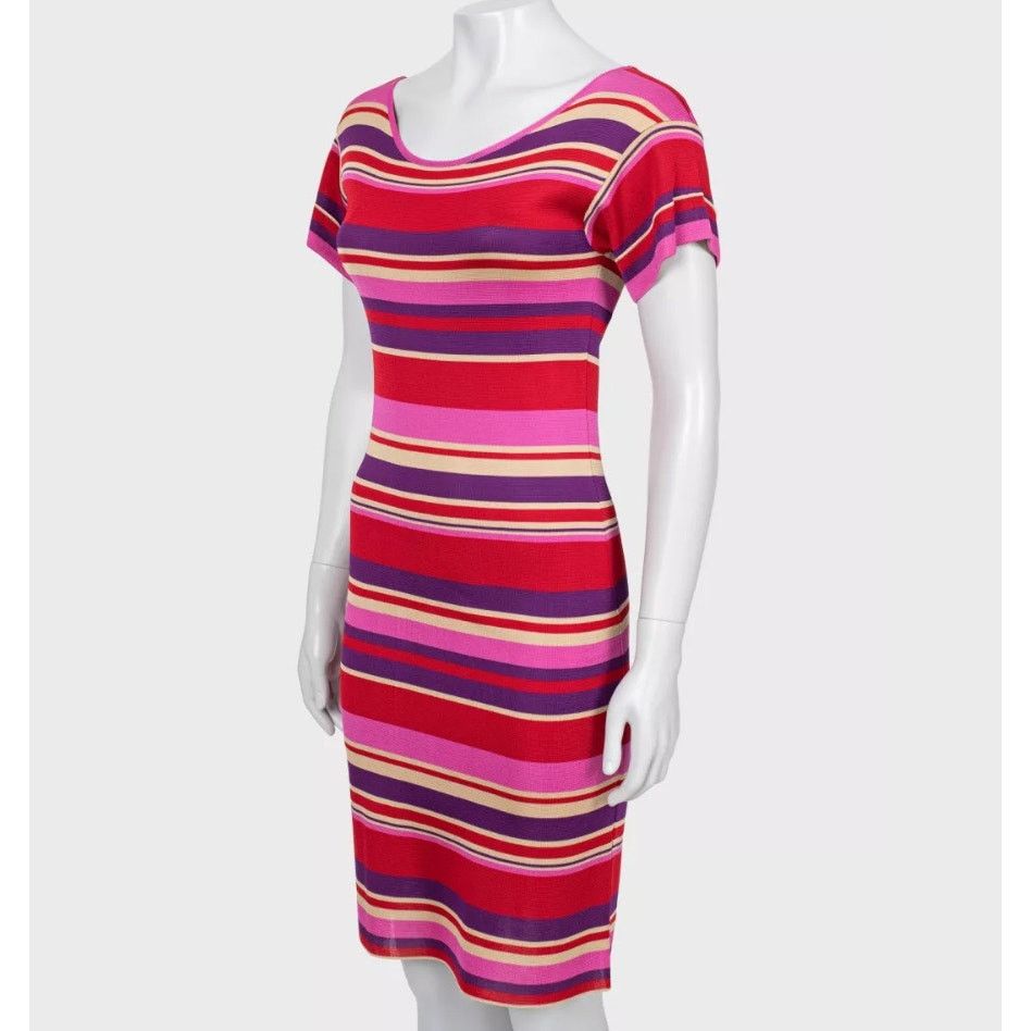 Dior Christian Dior Striped Fitted Dress - Size XS (IT38) Size XS / US 0-2 / IT 36-38 - 2 Thumbnail