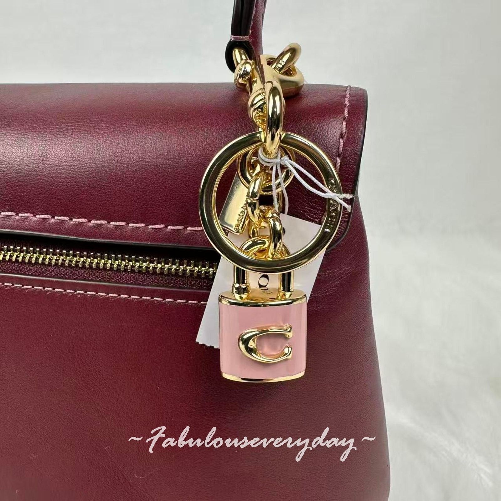 Coach Coach Lock Bag Charm Pink CEF95 with Dust Bag NWT Size ONE SIZE - 2 Thumbnail