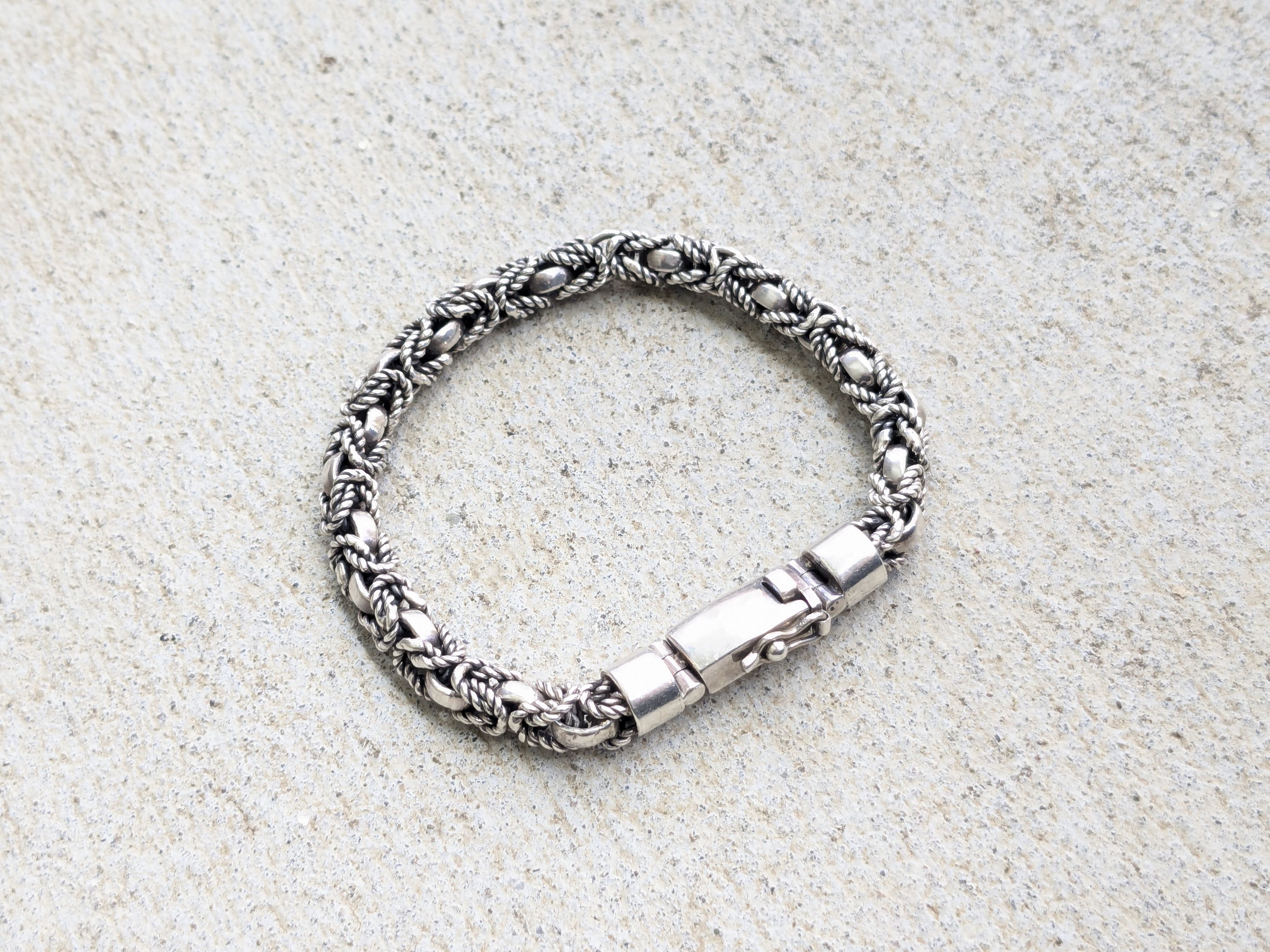 Jewelry Vintage Sterling Silver Bracelet Byzantine 8.25" Biker Punk Size ONE SIZE - 1 Thumbnail