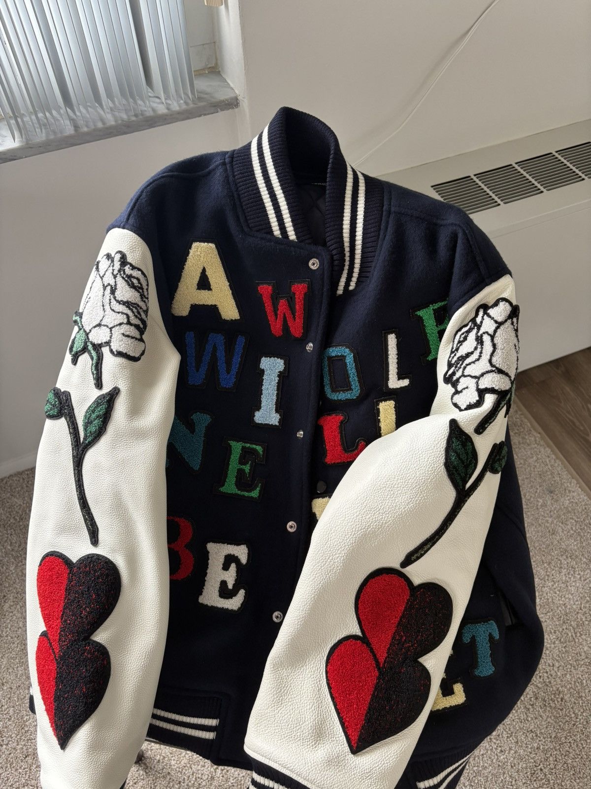 Undercover UC2C4206-2-NAVY Undercover Varsity Jacket Size US XL / EU 56 / 4 - 4 Thumbnail