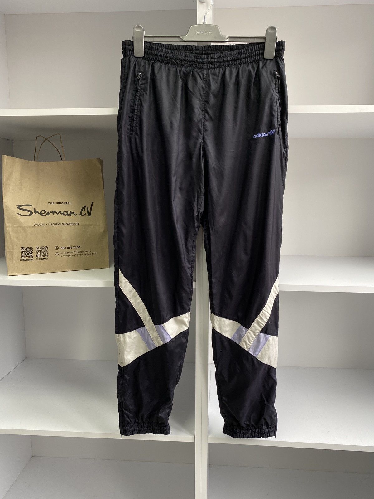 Adidas × Vintage Vintage Adidas Nylon Drill Track Pants 90S Size US 31 - 2 Thumbnail