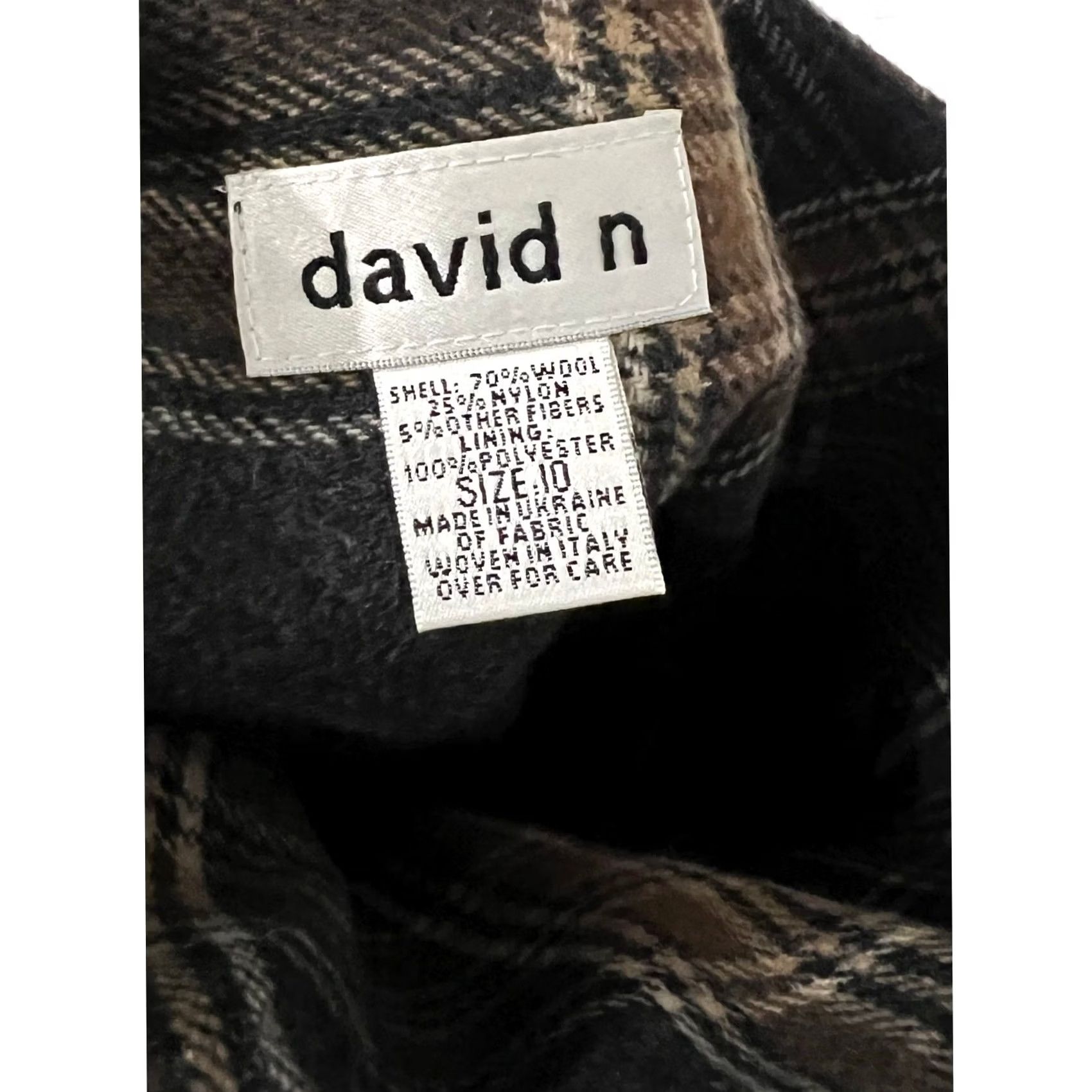 Vintage VINTAGE David N. Plaid Wool Blend Midi Wrap Skirt Buckle Fringe Size 10 Women’s, 90s Academia, Fall/Winter, Button Closure, Brown Size 32" / US 10 / IT 46 - 6 Thumbnail
