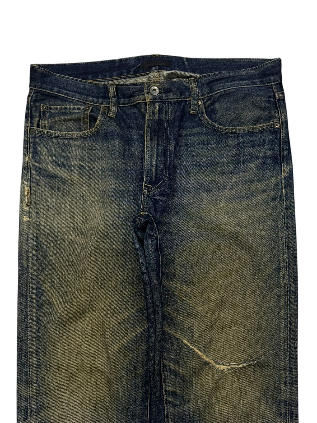 Uniqlo Vintage Uniqlo Japanese Denim Jeans | Vintage Faded Mud Wash Size US 35 - 4 Thumbnail