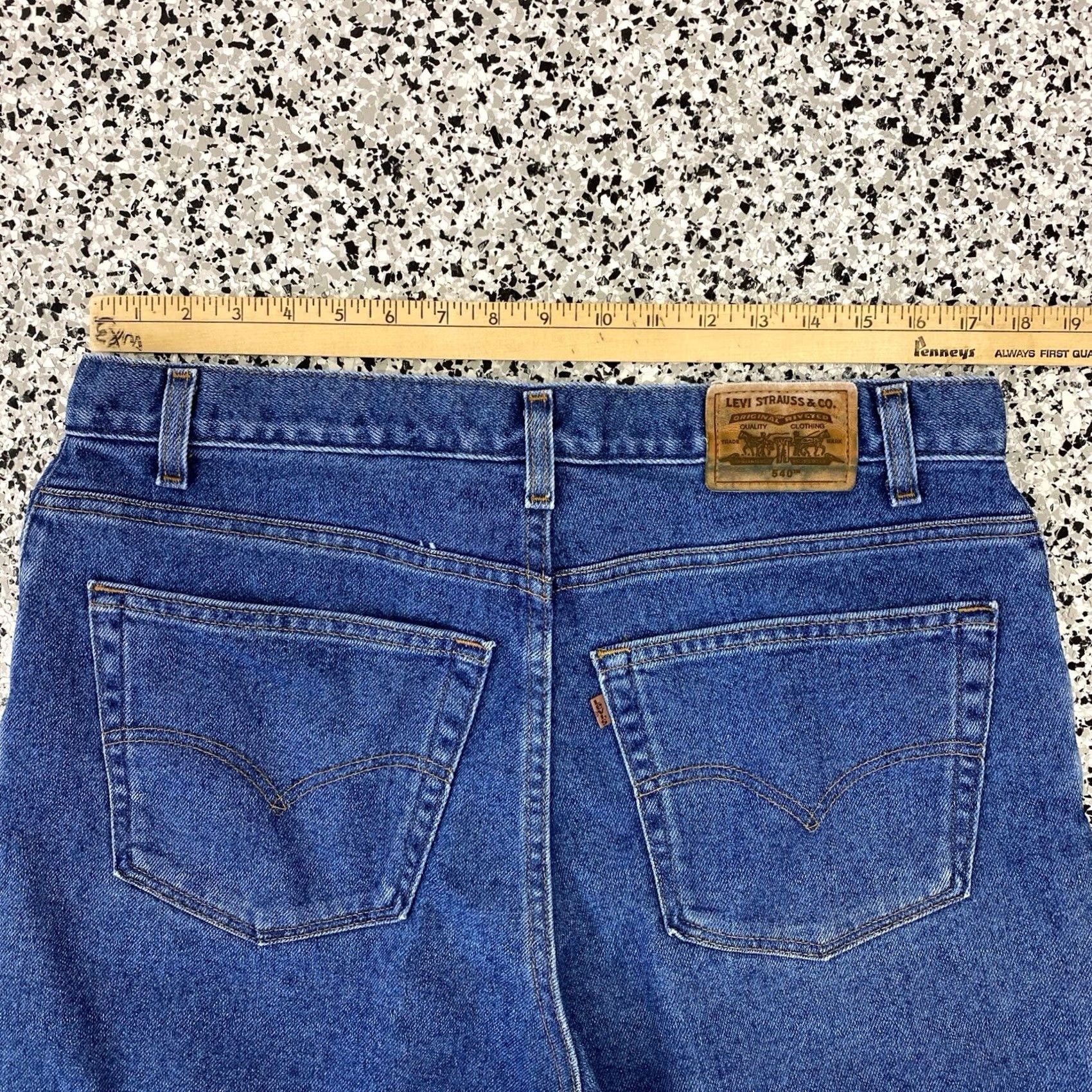 Levi's VINTAGE Levi's 540 Flex Jeans Tapered USA Made 38x30 Blue Cotton Brown Tab Mens Size US 38 / EU 54 - 6 Thumbnail