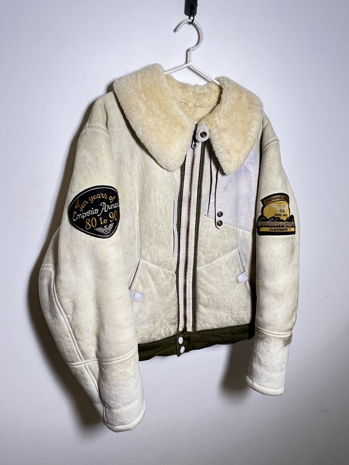 Giorgio Armani Emporio Armani shearling aviator jacket archive vintage Size US M / EU 48-50 / 2 - 8 Thumbnail