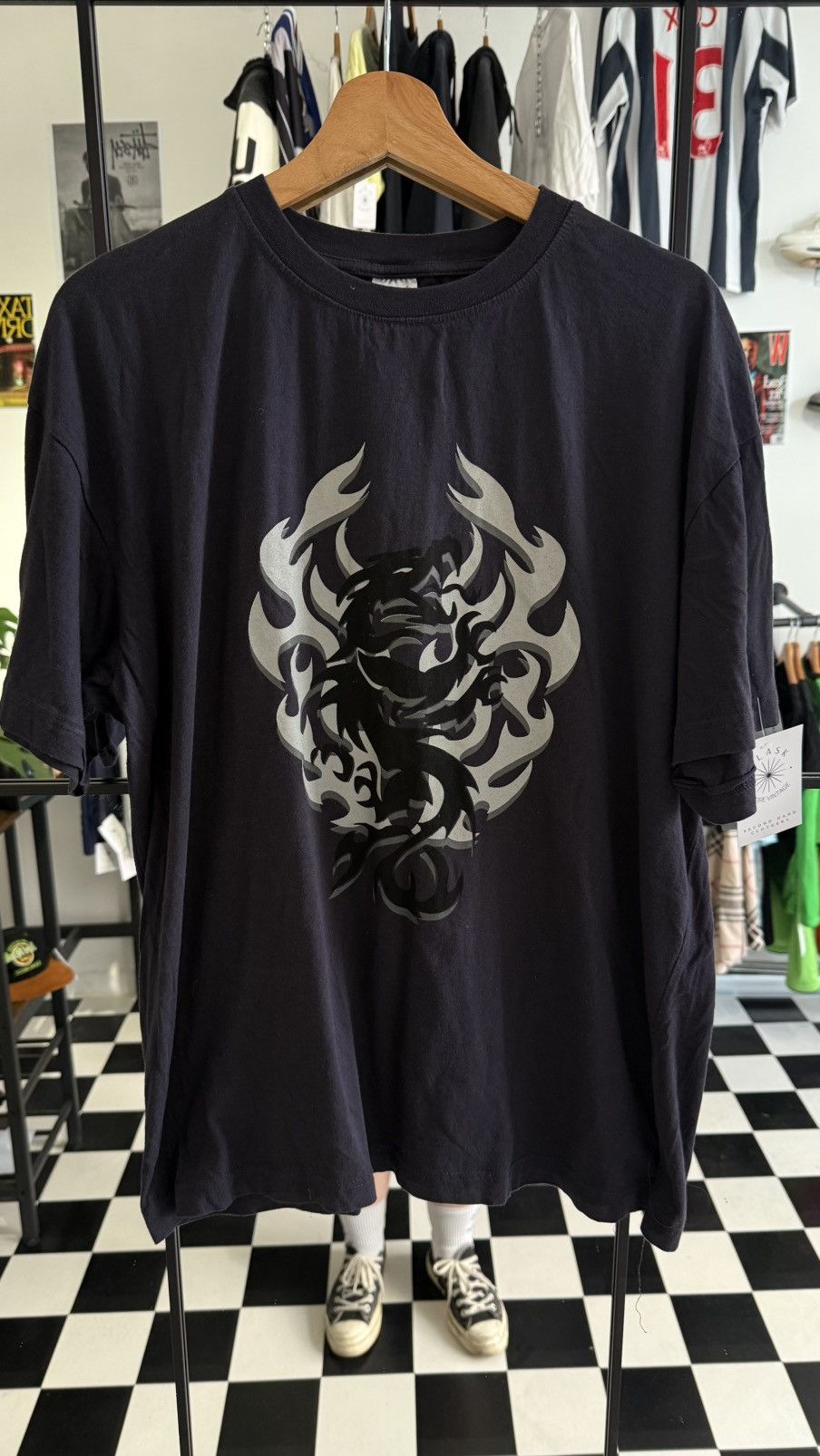 Vintage Vintage navy tribal tshirt mans XL Size US XL / EU 56 / 4 - 1 Thumbnail