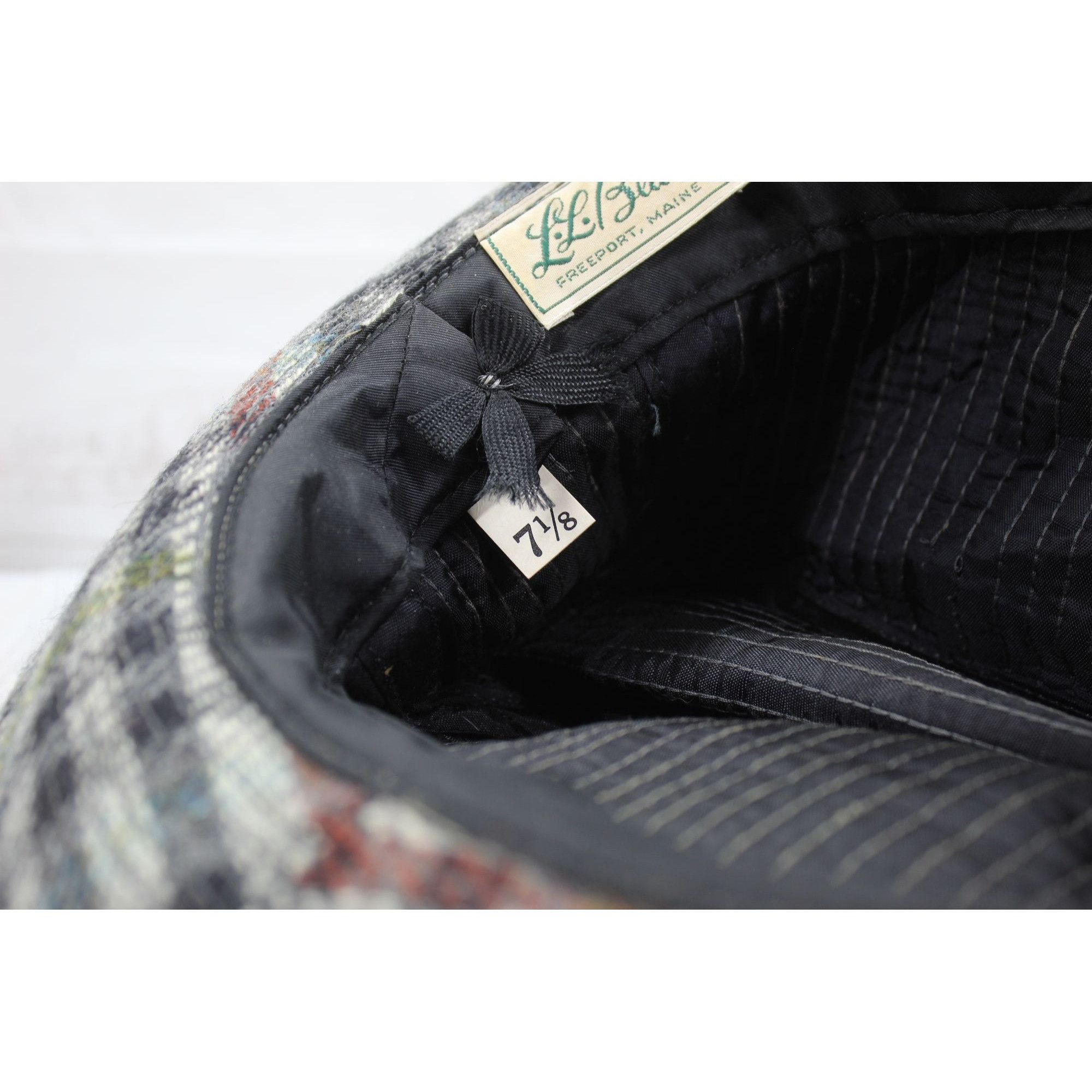 L.L. Bean × Vintage Vtg LL Bean Multi Houndstooth Fedora Lined Hat Size ONE SIZE - 6 Thumbnail