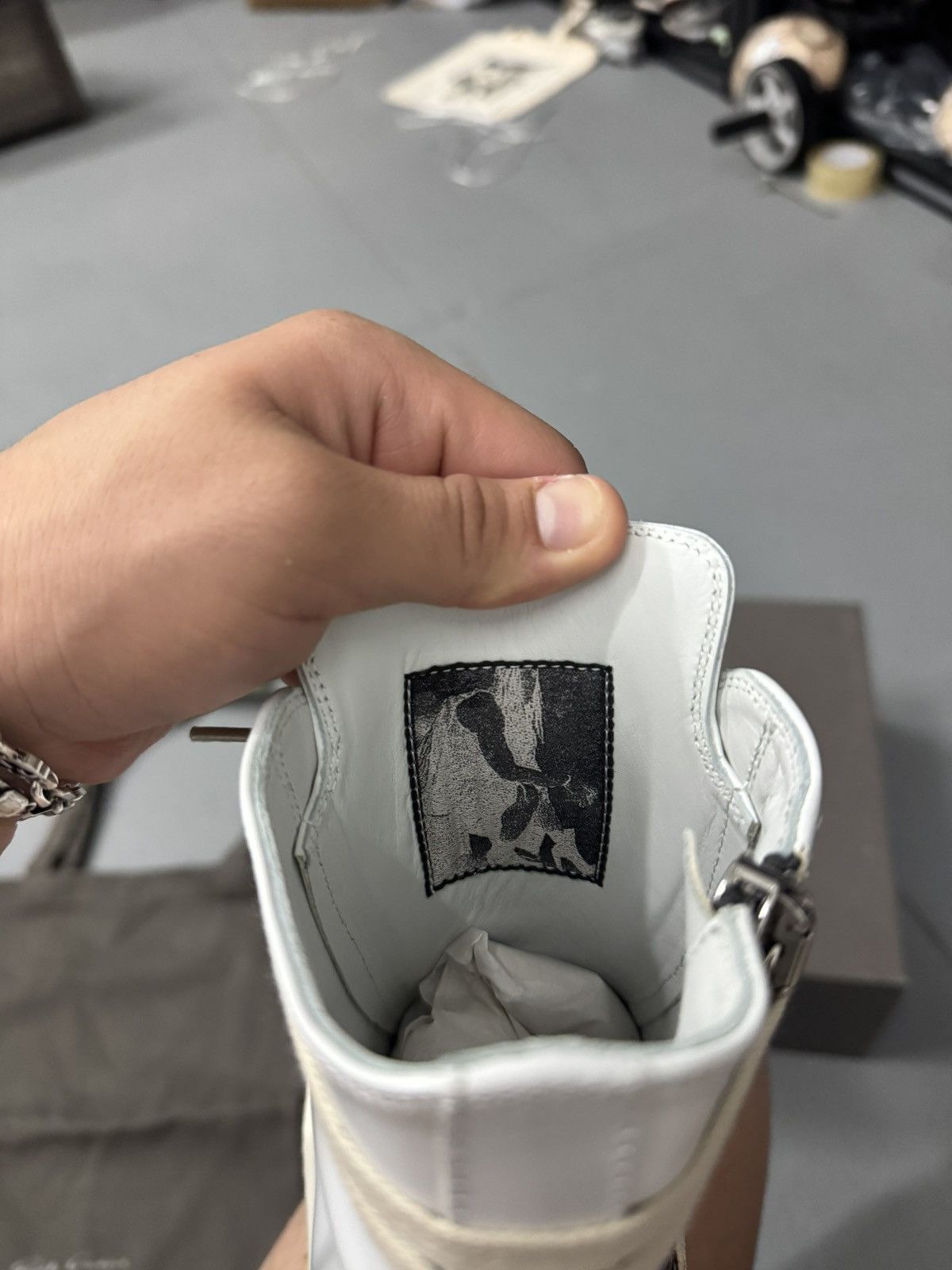 Rick Owens Rick Owens Hollywood Scarpe In Pelle Sneaker High Size US 7 / IT 37 - 8 Thumbnail