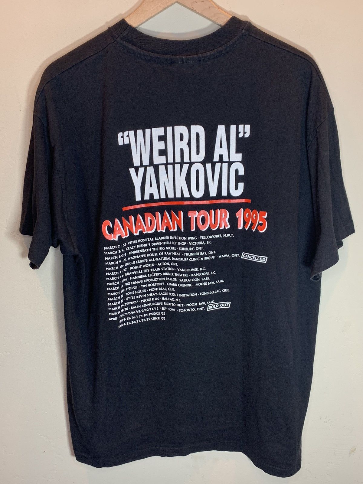Band Tees *RARE* Vintage 1995 Weird Al Yankovic Andy Warhol Tour Shirt Size US XL / EU 56 / 4 - 2 Thumbnail