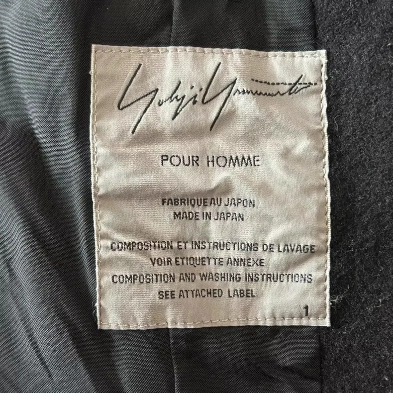 Yohji Yamamoto Yohji Yamamoto Yohji Yamamoto Black Jacket with Fur Collar Size US XS / EU 42 / 0 - 5 Thumbnail