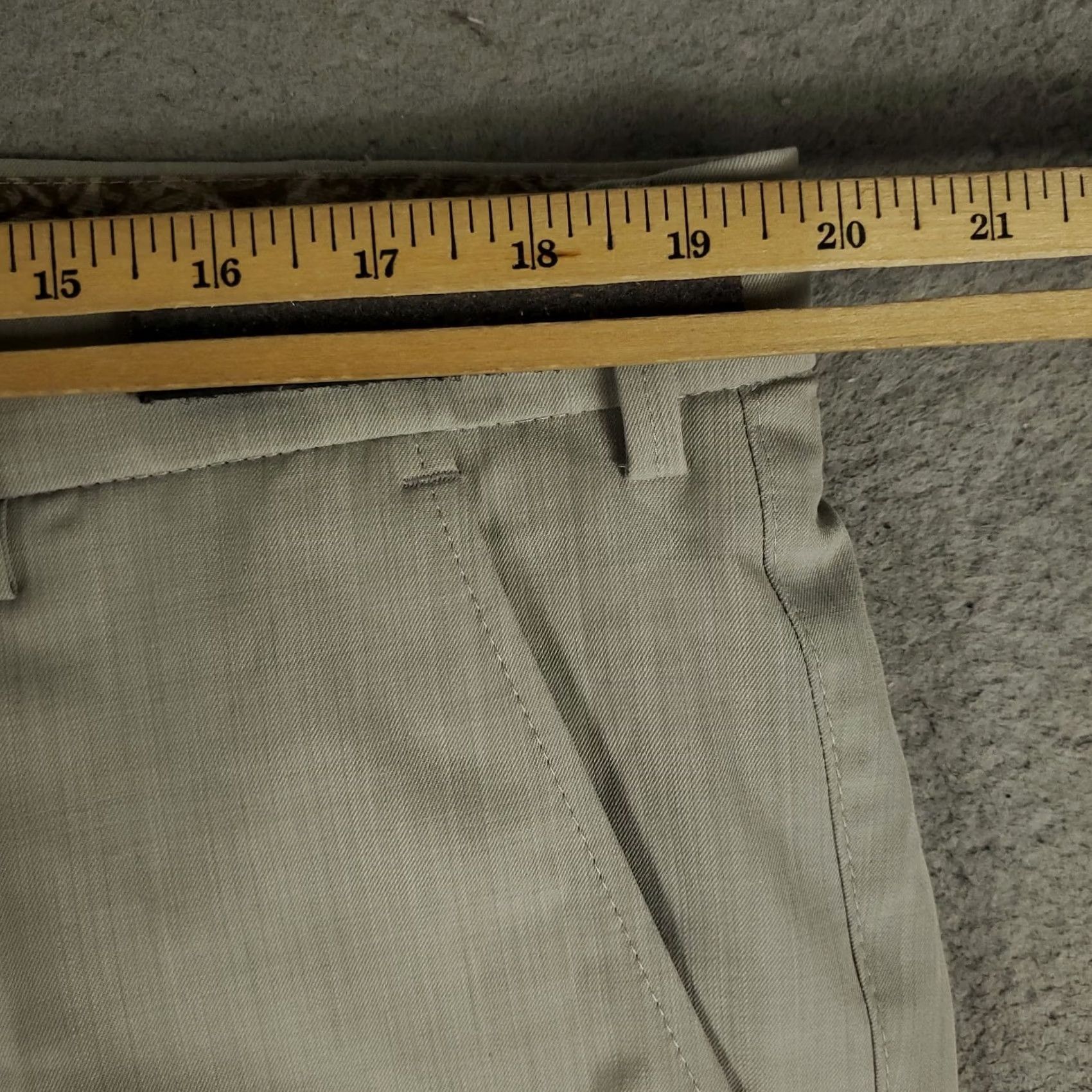 Vintage Meyer Pants Mens 39x30 Gray Dress Slacks Flat Front Chino Trousers Size US 39 - 3 Thumbnail