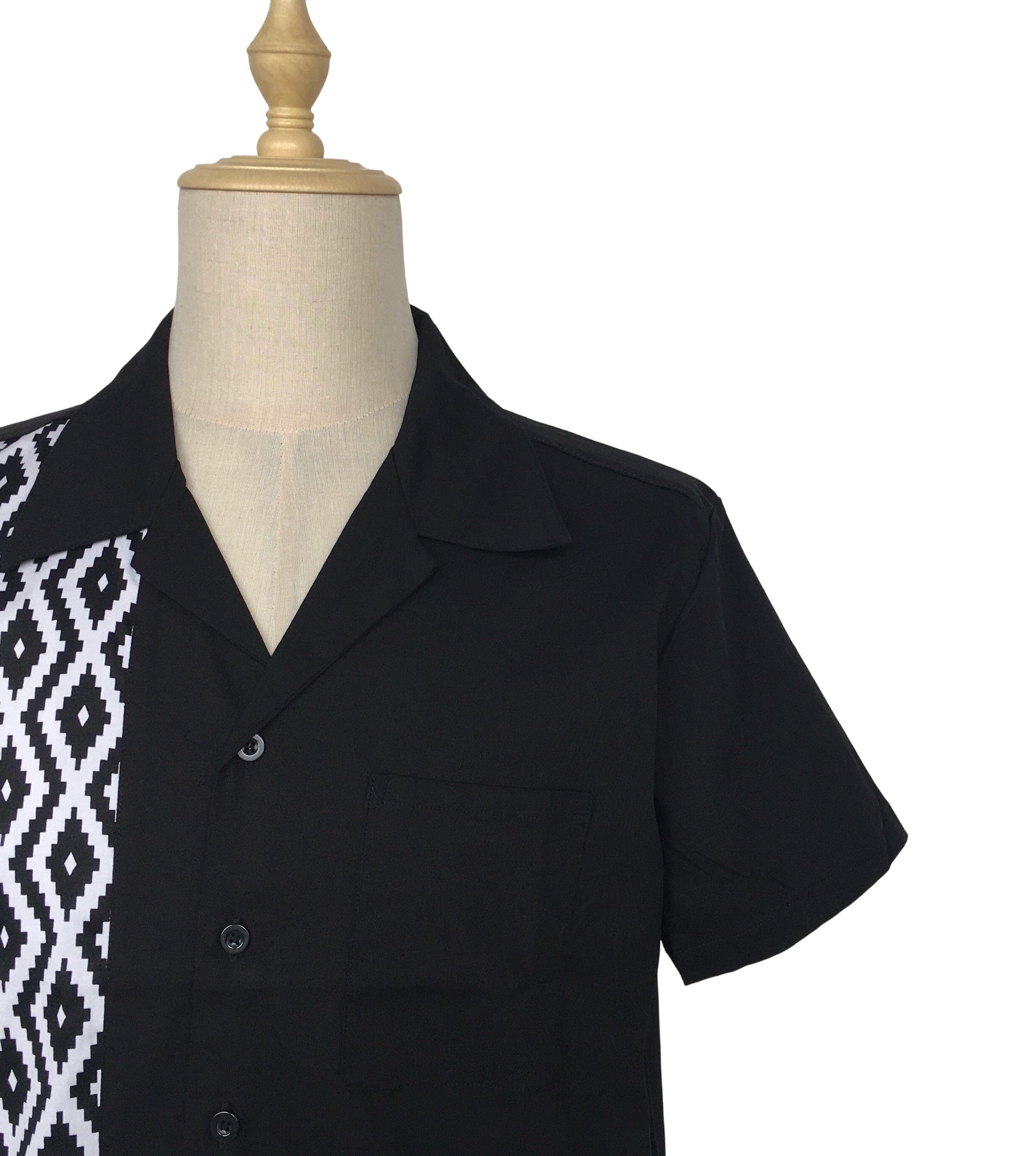 Other Black Bowling Shirts Diamond Pattern Vintage Style Size US XL / EU 56 / 4 - 6 Thumbnail