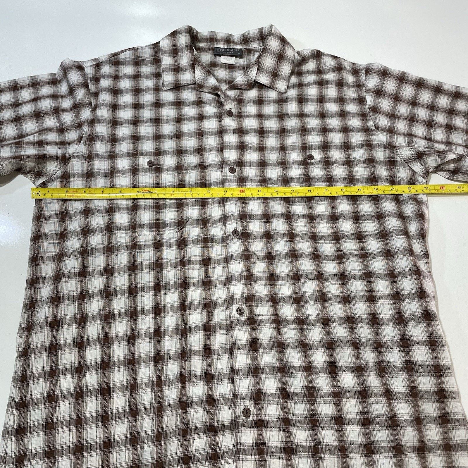 Trafalgar VTG 70s Triumph of California Shirt Mens L Brown Checks Camp Size US L / EU 52-54 / 3 - 6 Thumbnail