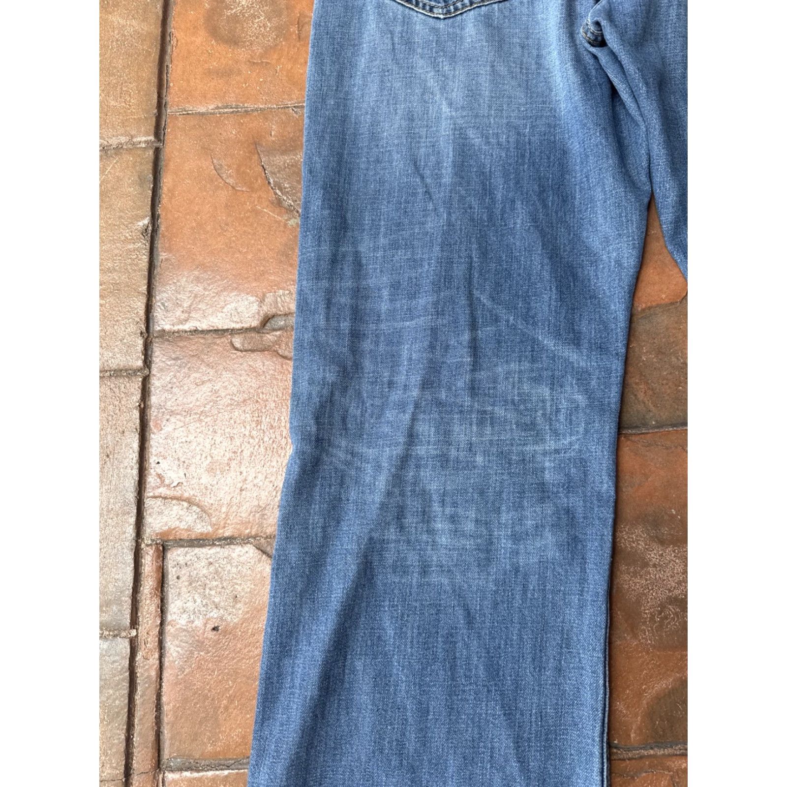 Marcs VINTAGE Marc Ecko Jeans Bootcut Mens 38x30 Dark Blue Cotton Embroidered 90s Grunge Hip Hop Pockets Relaxed Bootscut 38 Mens Size US 38 / EU 54 - 6 Thumbnail