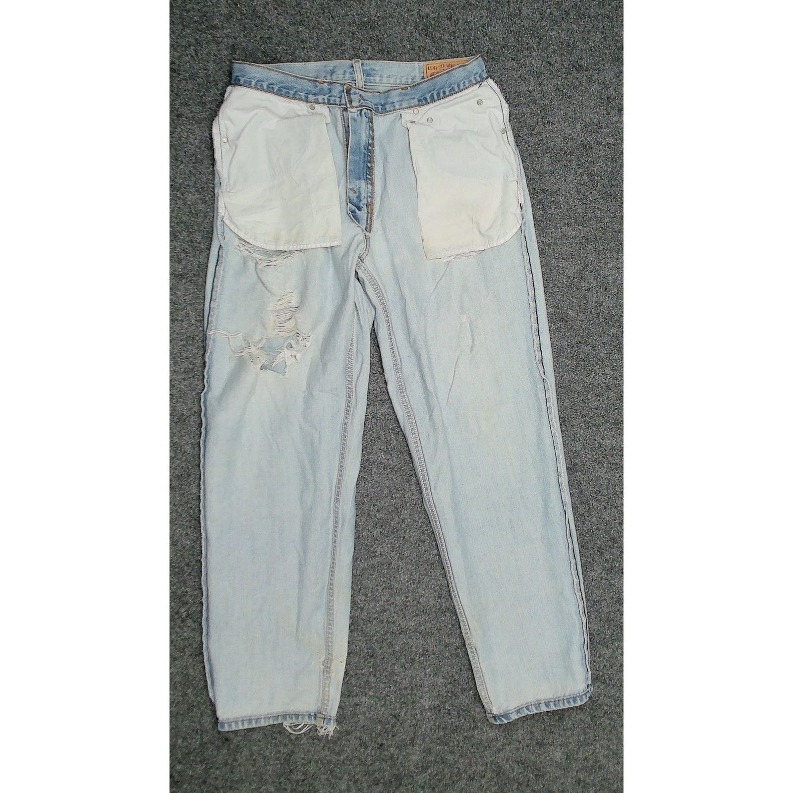 Levi's Levi's Y2K 560 Comfort Fit Thrashed Light Wash Denim Jeans Size US 35 - 5 Thumbnail