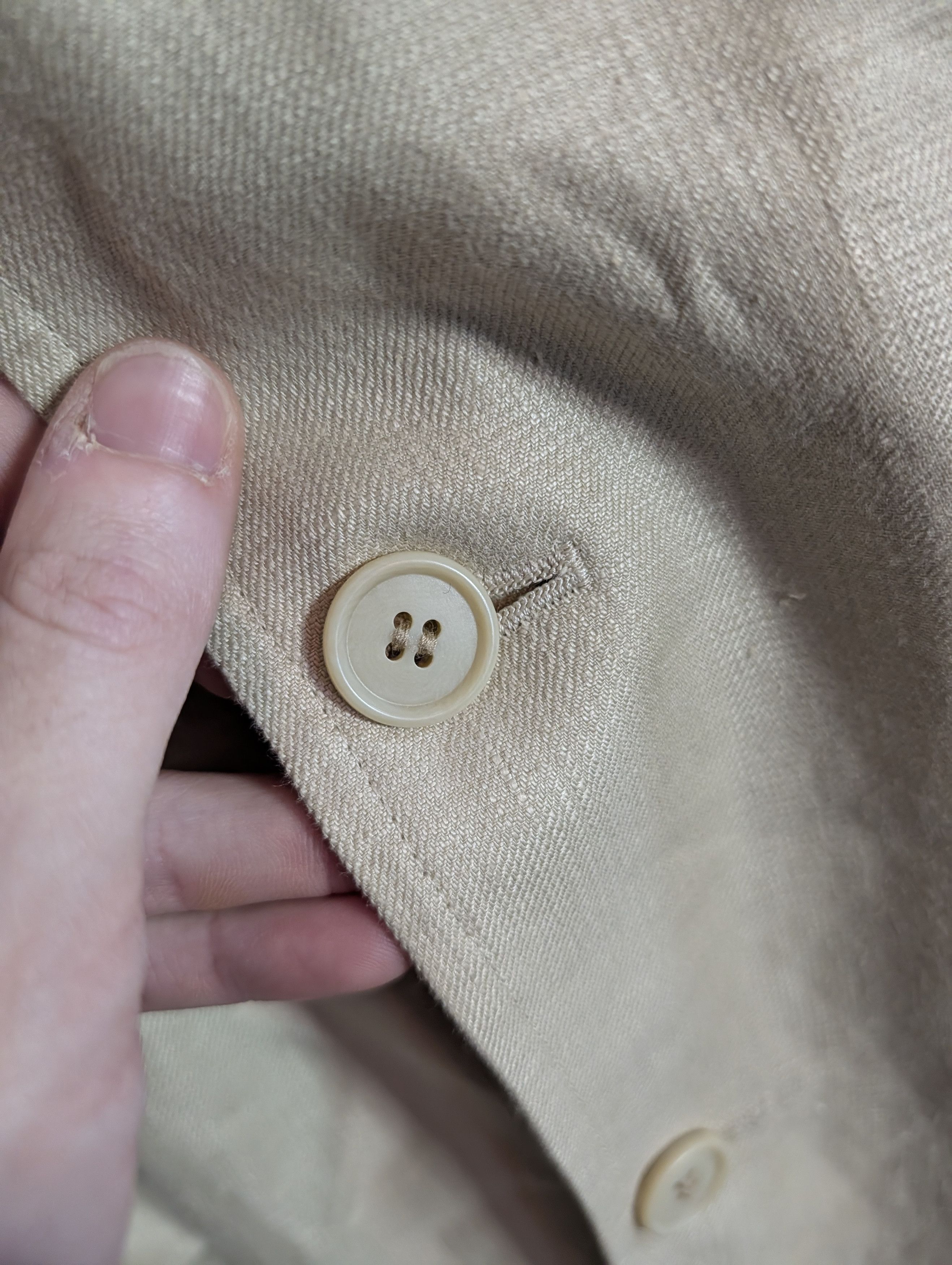 Faconnable Cream 100% pure LINEN unstructured sport coat XL Size US XL / EU 56 / 4 - 4 Thumbnail
