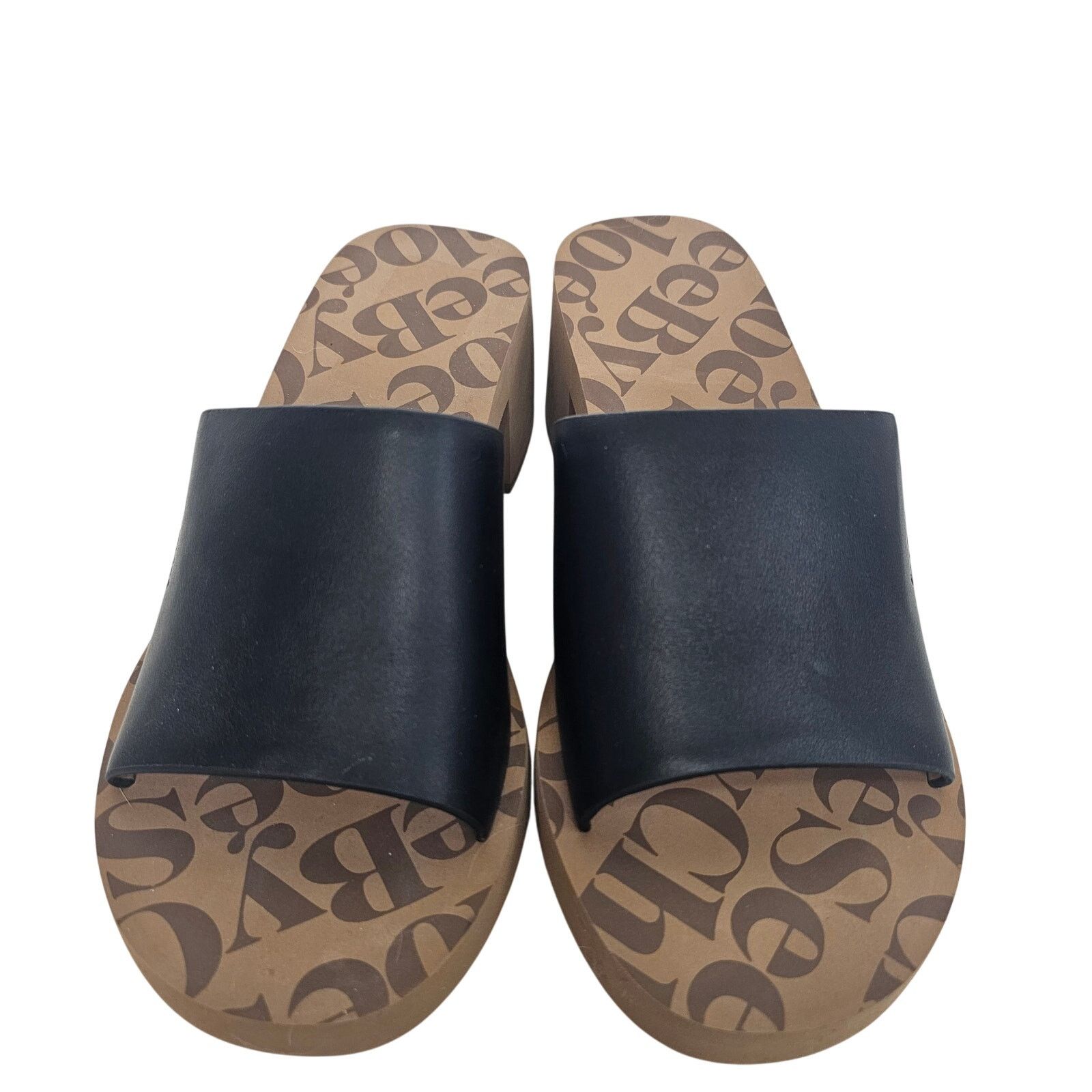 See by Chloe See By Chloe Black Leather Sandals Slides Slip Ons 37 (US7) Size US 7 / IT 37 - 2 Thumbnail