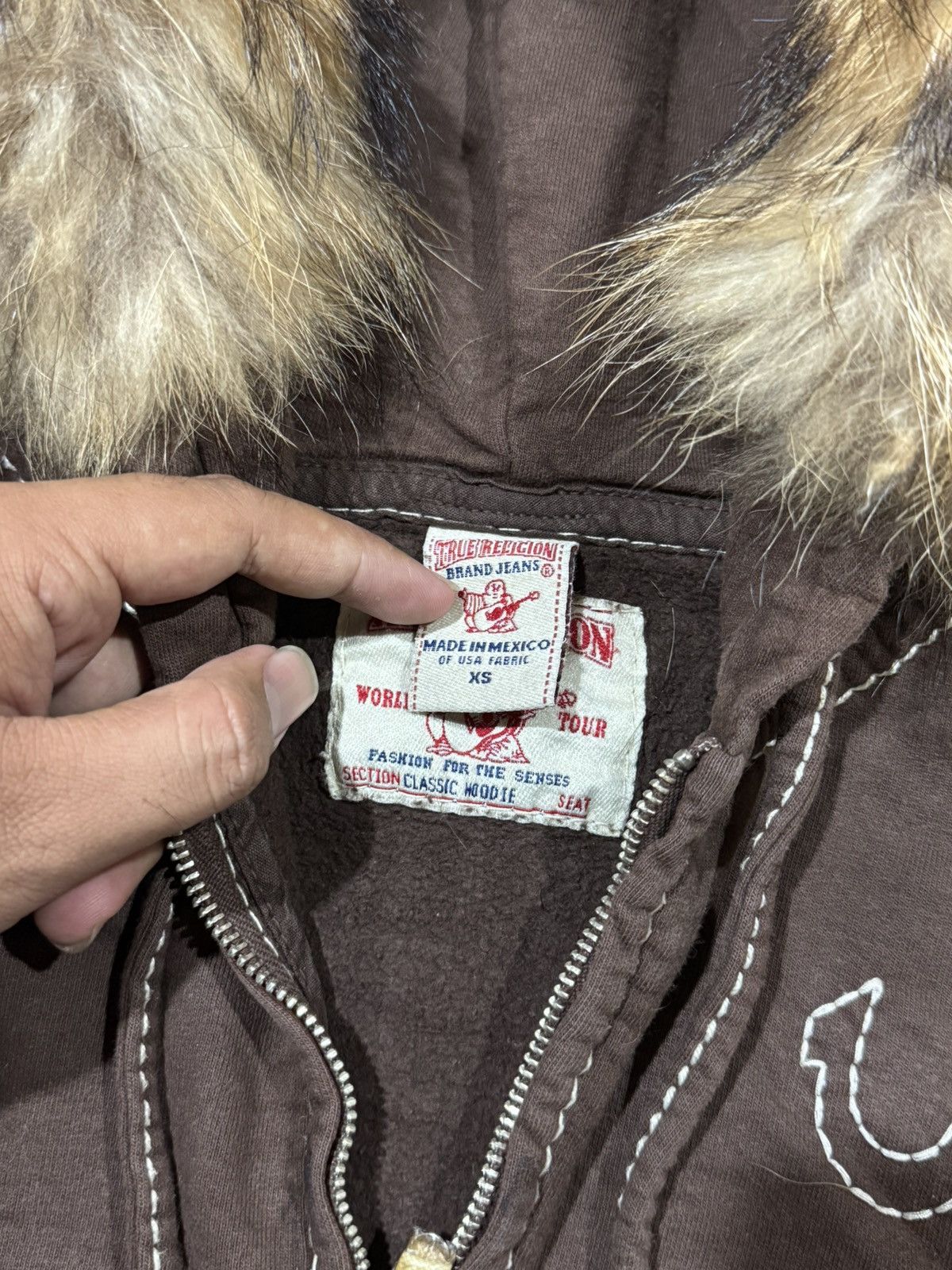 True Religion True Religion Fur Hoodie Size US XS / EU 42 / 0 - 8 Thumbnail