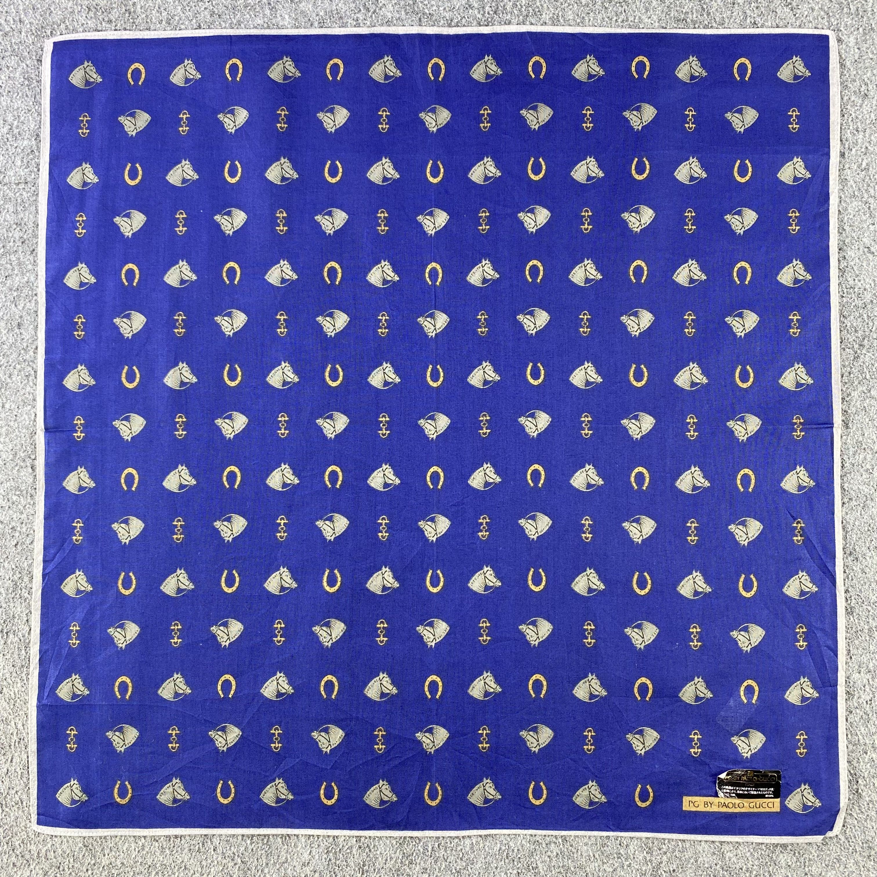 Paolo Gucci × Vintage Paolo Gucci Handkerchief/Neckerchief/Bandana HC795 Size ONE SIZE - 1 Thumbnail