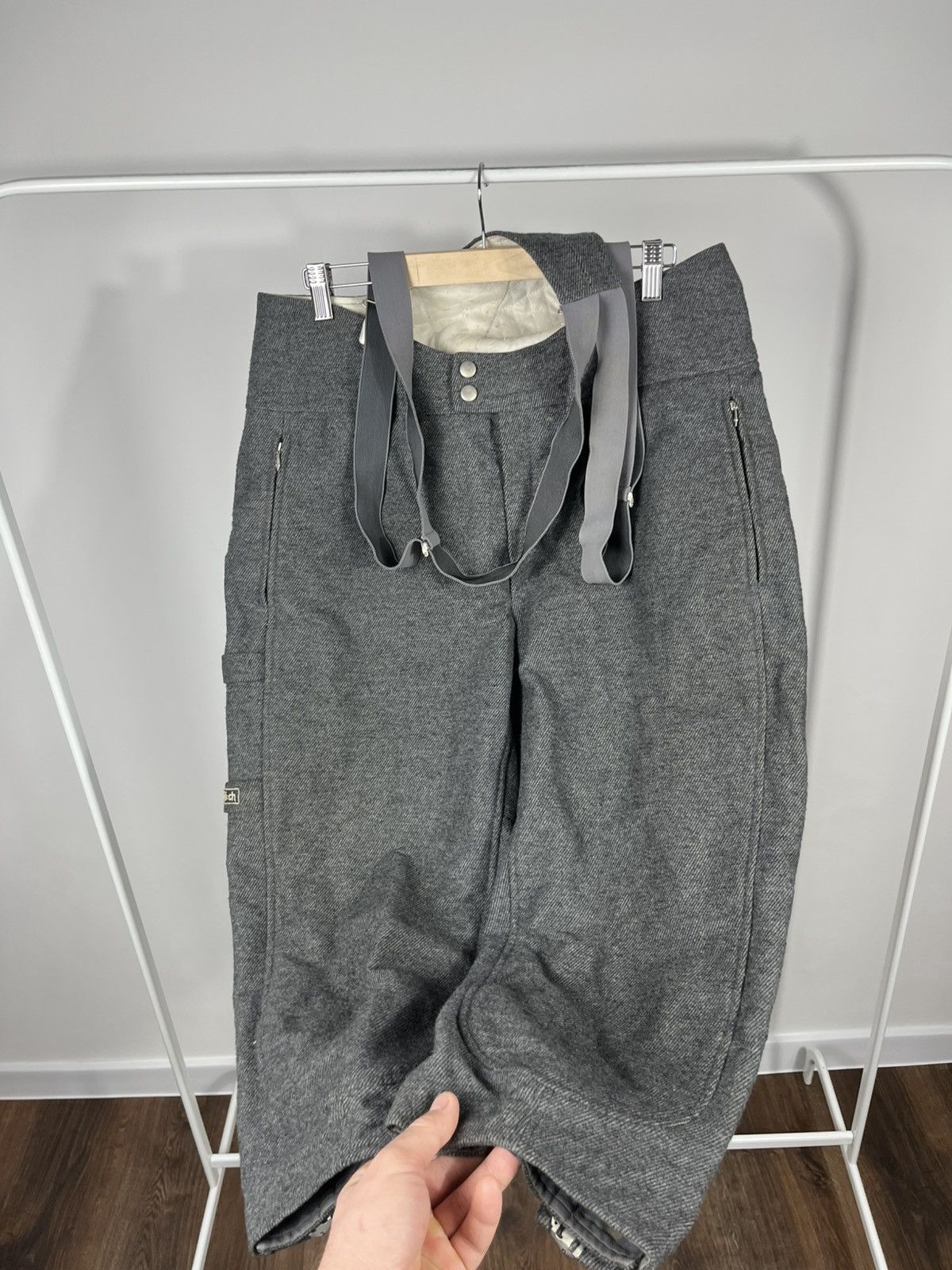 Other Richard Lisch & Co Grey Wool Trousers With Suspenders EU52 Size US 34 / EU 50 - 7 Thumbnail