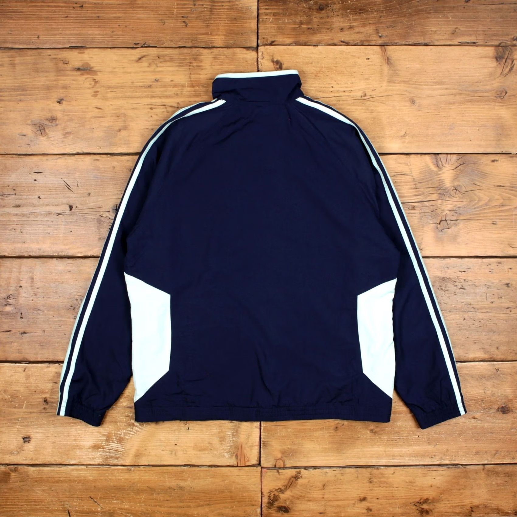 Adidas VINTAGE adidas Track Jacket XL Three Stripe Blue Womens Size XL / US 12-14 / IT 48-50 - 2 Thumbnail