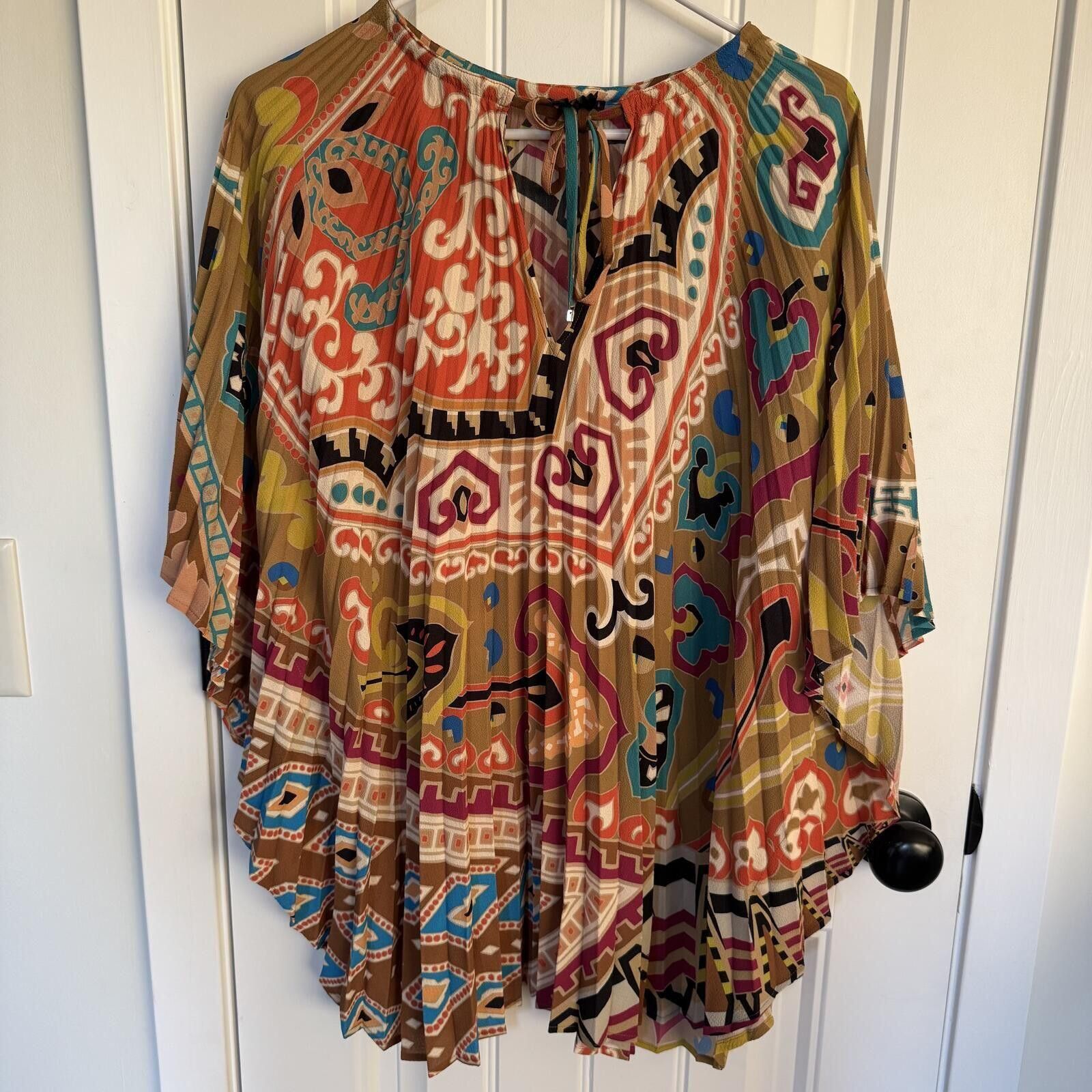 Etro Etro Milano Pleated Poncho Blouse Size ONE SIZE - 6 Thumbnail
