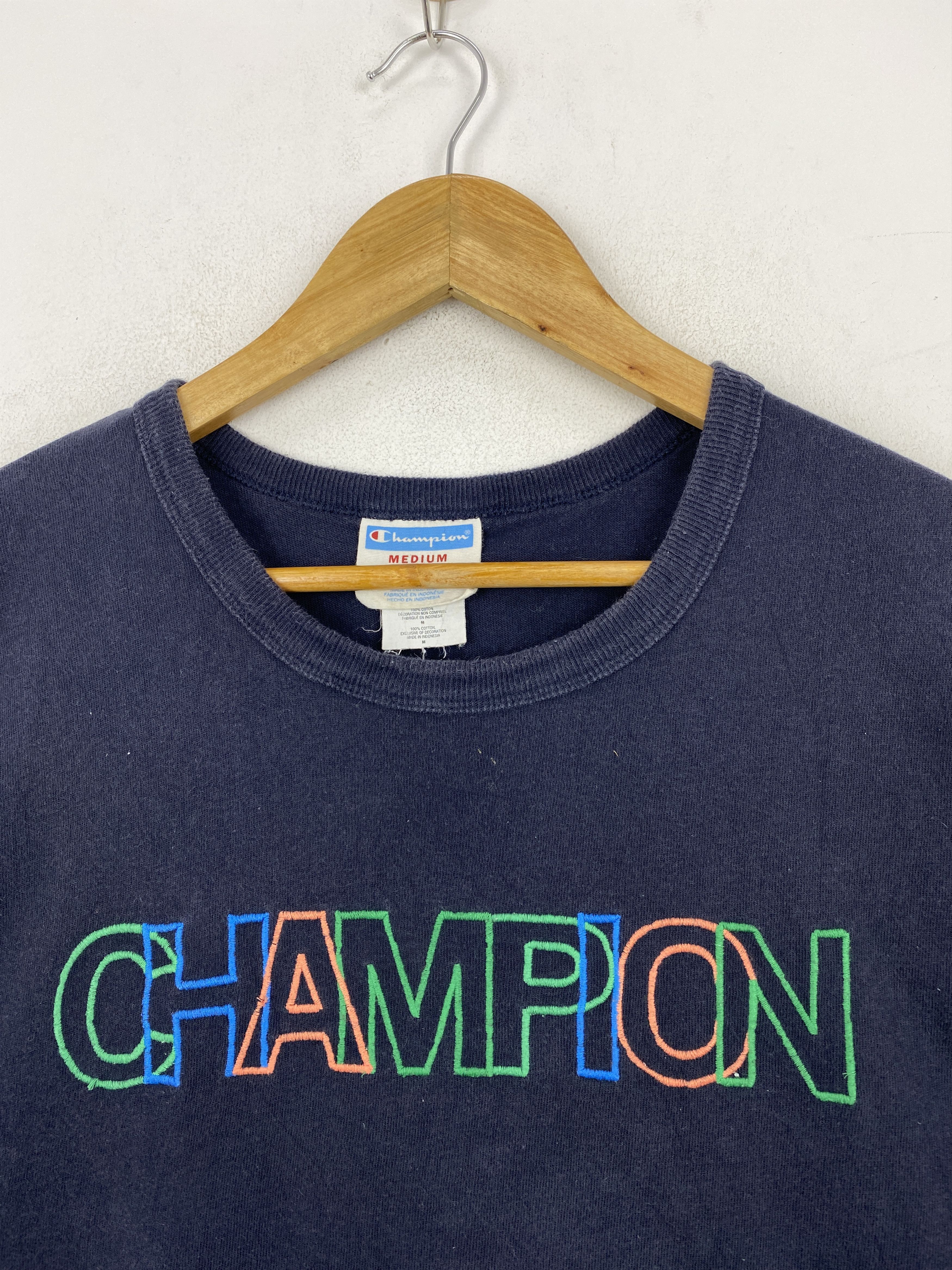 Champion × Vintage Vintage Champion Spell Out Emboridery Shirt TA0548 Size US M / EU 48-50 / 2 - 2 Thumbnail