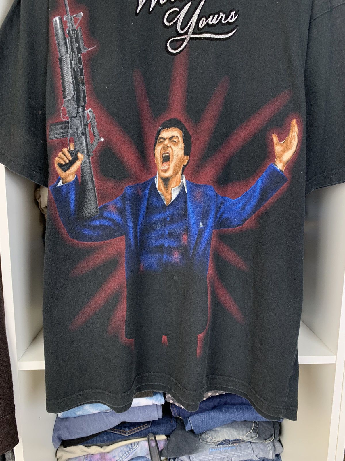 Vintage Scarface The World Is Yours T-shirt Size US XXL / EU 58 / 5 - 19 Thumbnail