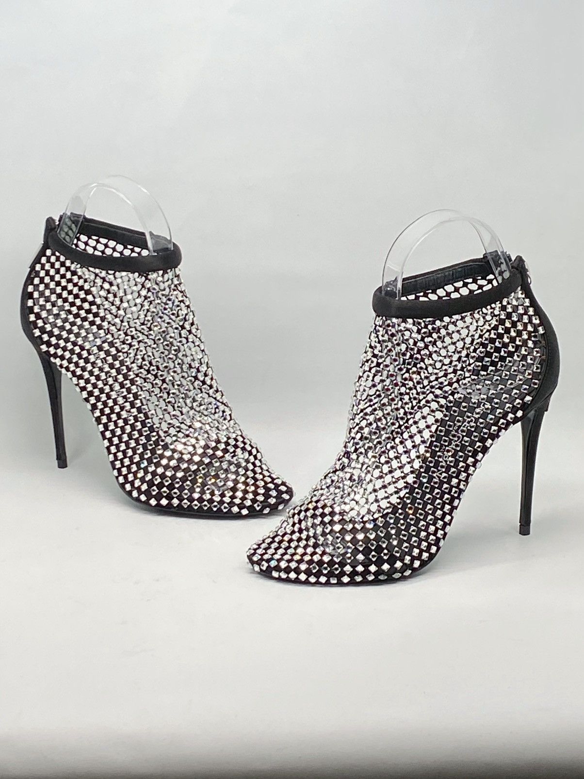 Dolce & Gabbana Dolce & Gabbana mesh crystal embellished satin pumps size 35 Size US 5 / IT 35 - 4 Thumbnail
