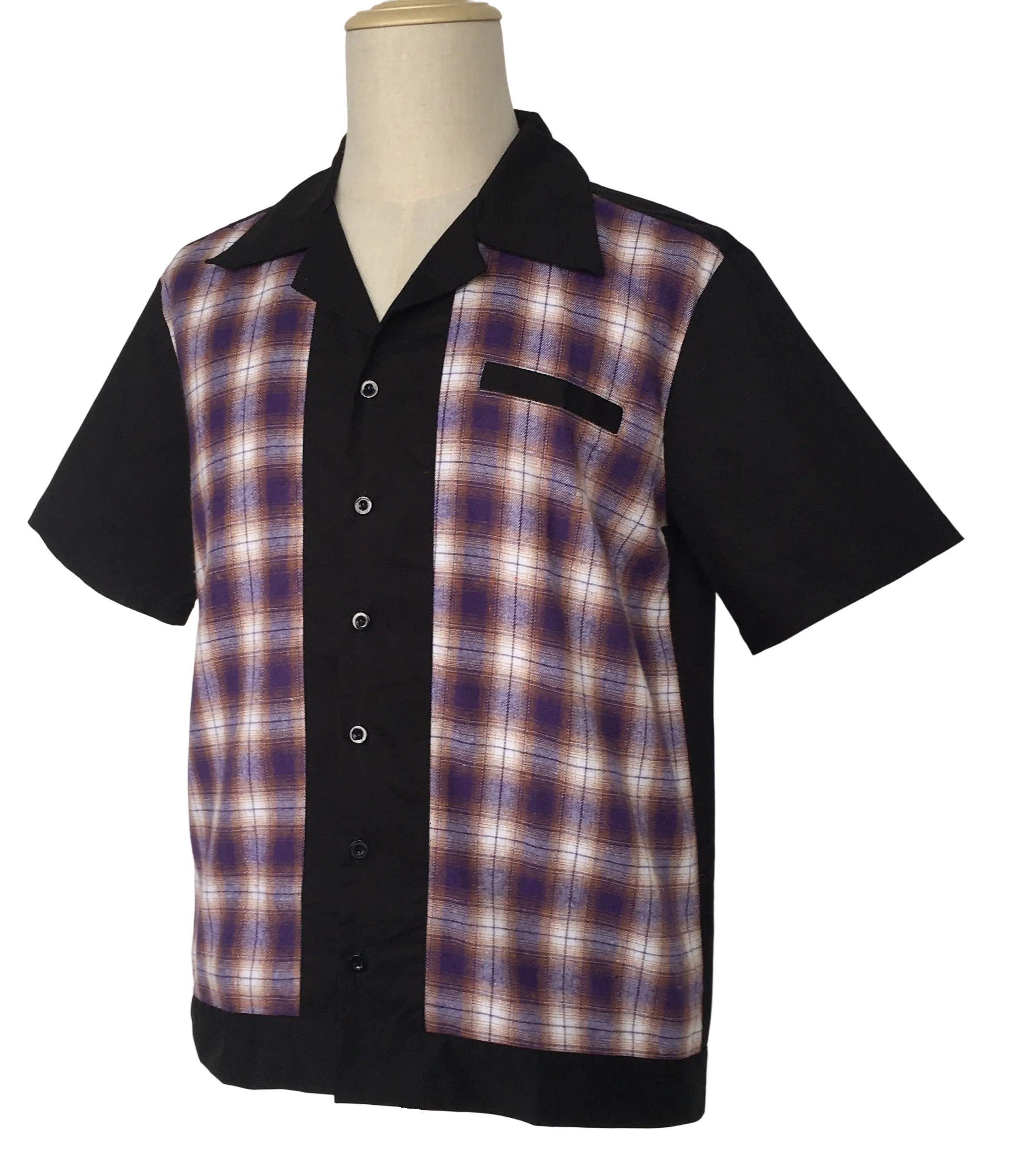 Other Workshirts men clothing black contrast plaid Size US XXL / EU 58 / 5 - 2 Thumbnail
