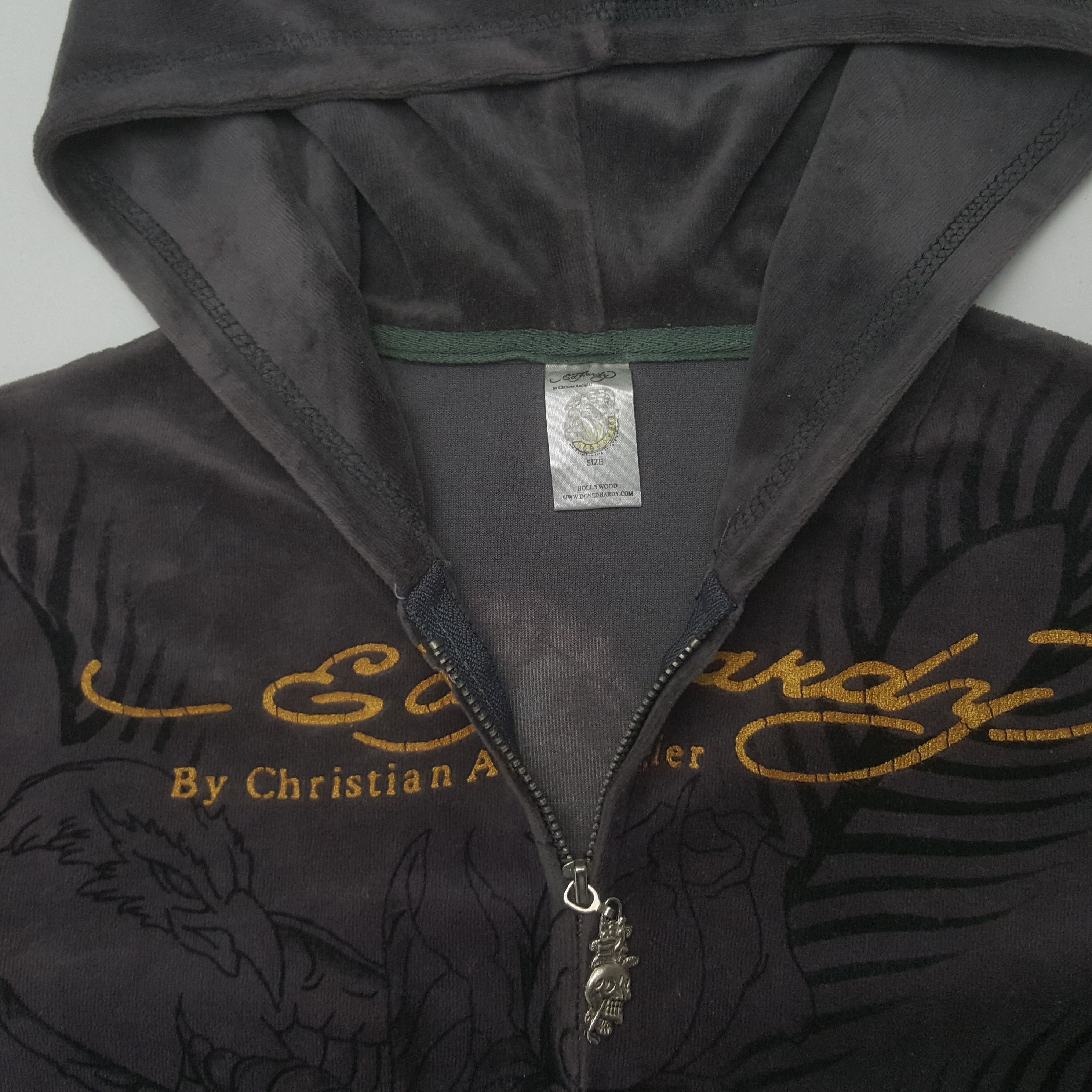 Christian Audigier × Ed Hardy × Vintage Vintage Ed Hardy Zipper Jacket Hoodies Size XS / US 0-2 / IT 36-38 - 5 Thumbnail