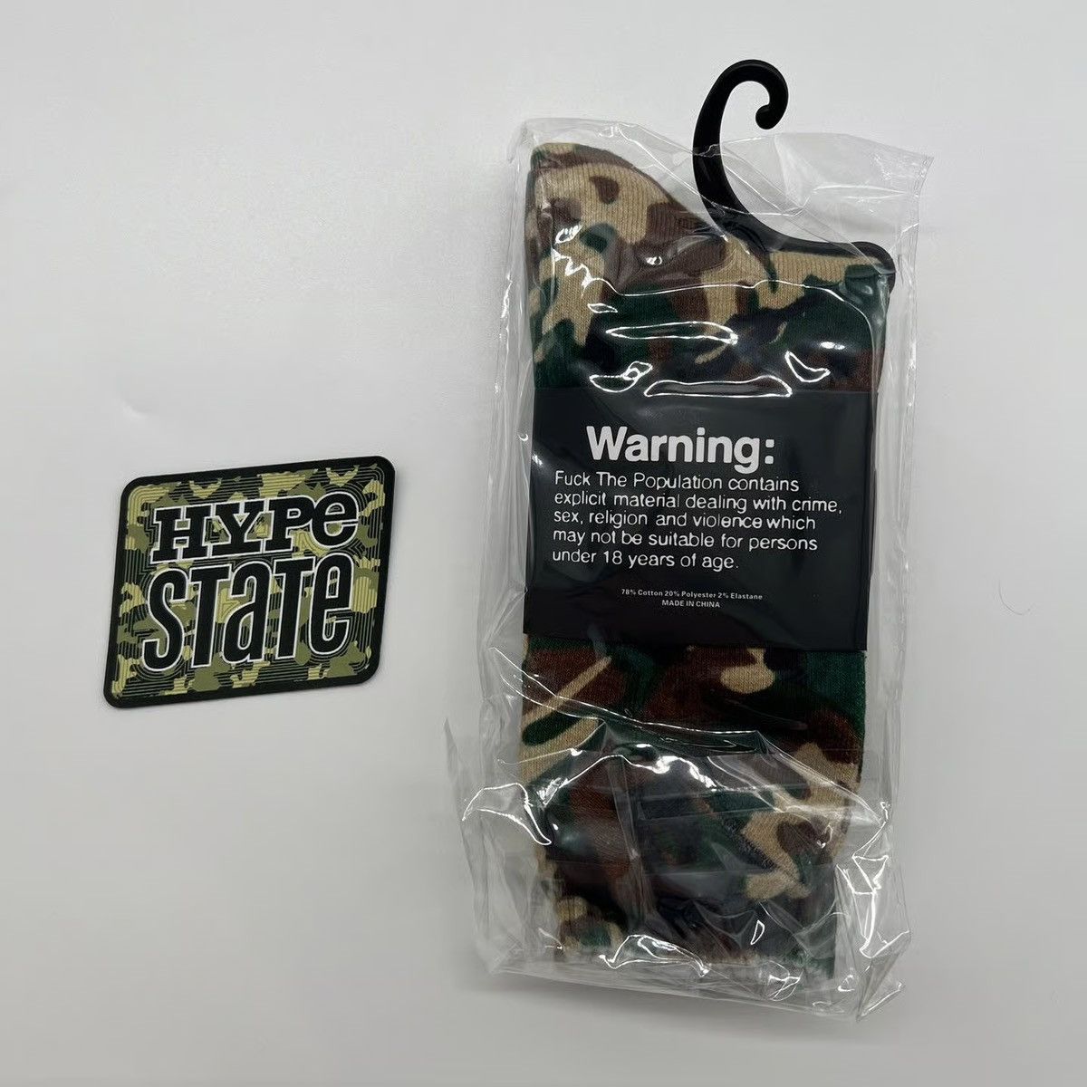 Fuck The Population FTP Woodland Camo Logo Socks Size ONE SIZE - 2 Thumbnail