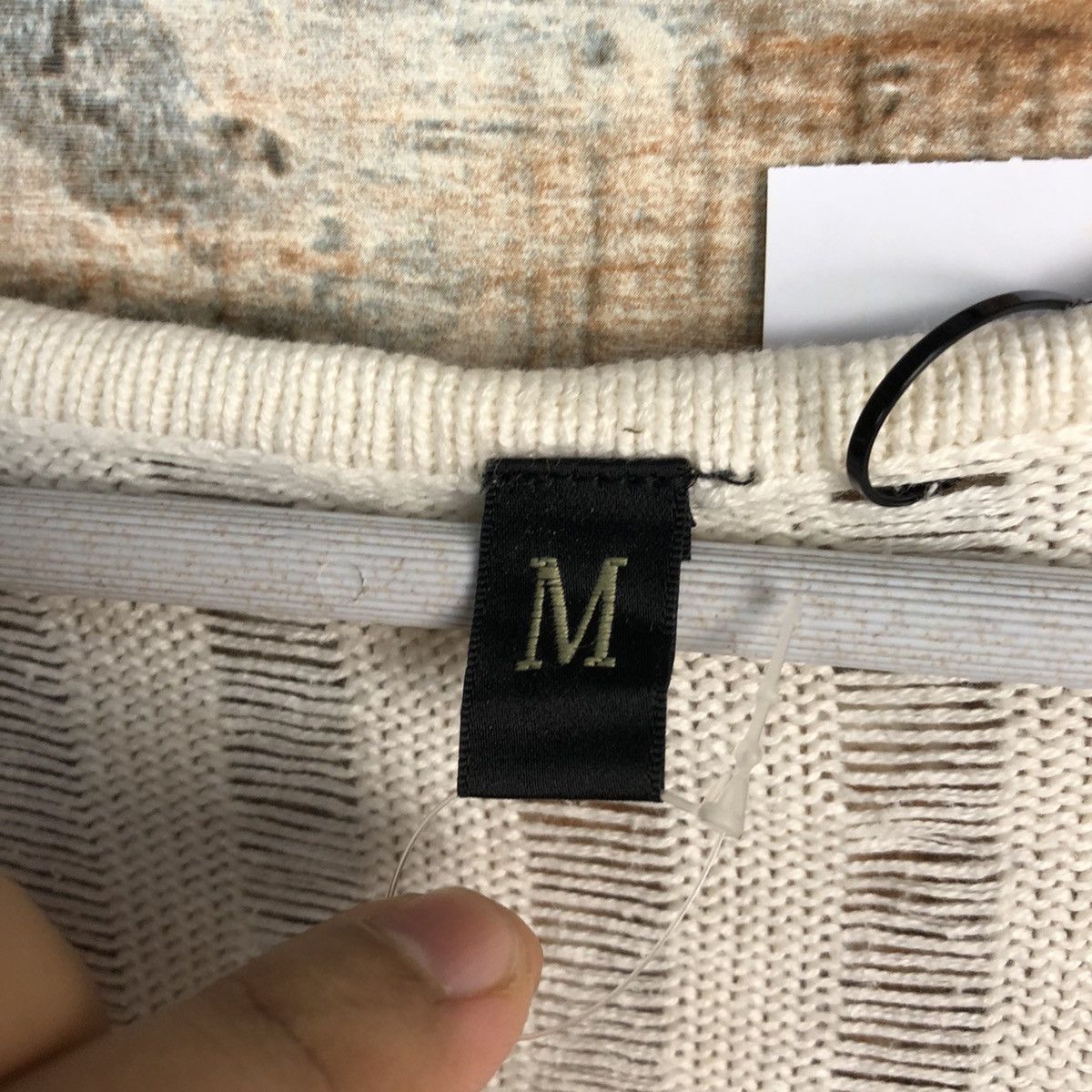 Homespun Knitwear × Japanese Brand D-Loop White Knitwear #A1660 Size M / US 6-8 / IT 42-44 - 9 Thumbnail