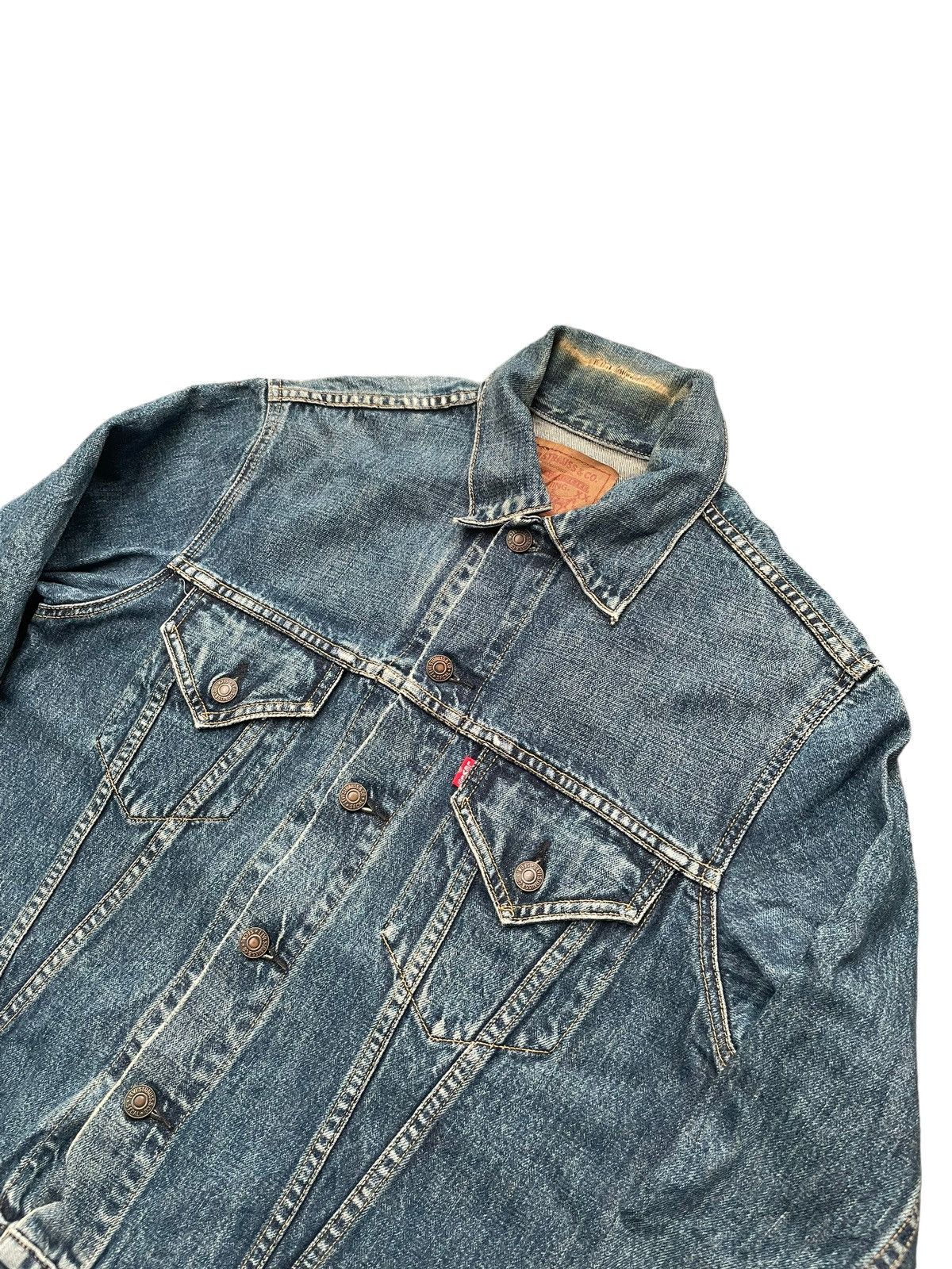 Levi's Vintage 90’s Levis 71557 E Denim Jacket Size US M / EU 48-50 / 2 - 2 Thumbnail