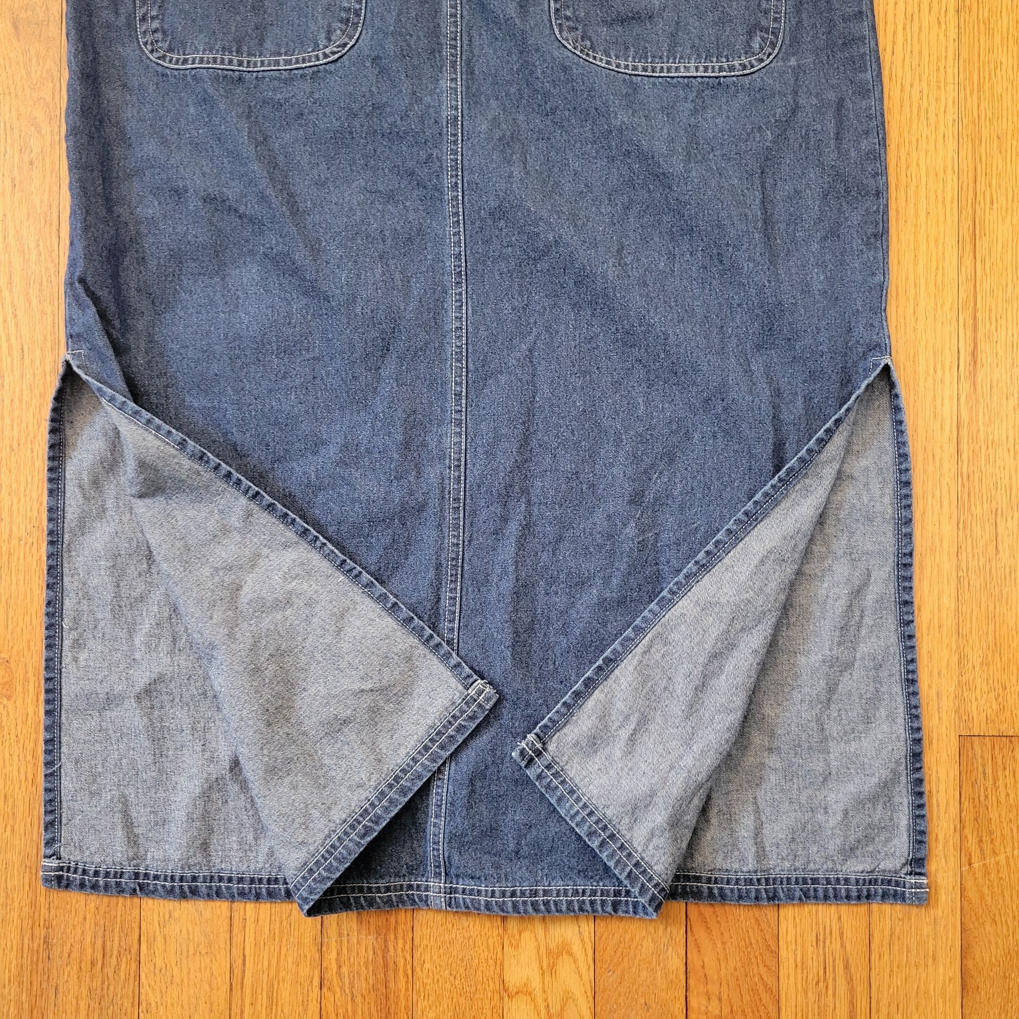 Vintage Premier International M Blue Jean Denim Jumper Overall Dress Size M / US 6-8 / IT 42-44 - 7 Thumbnail