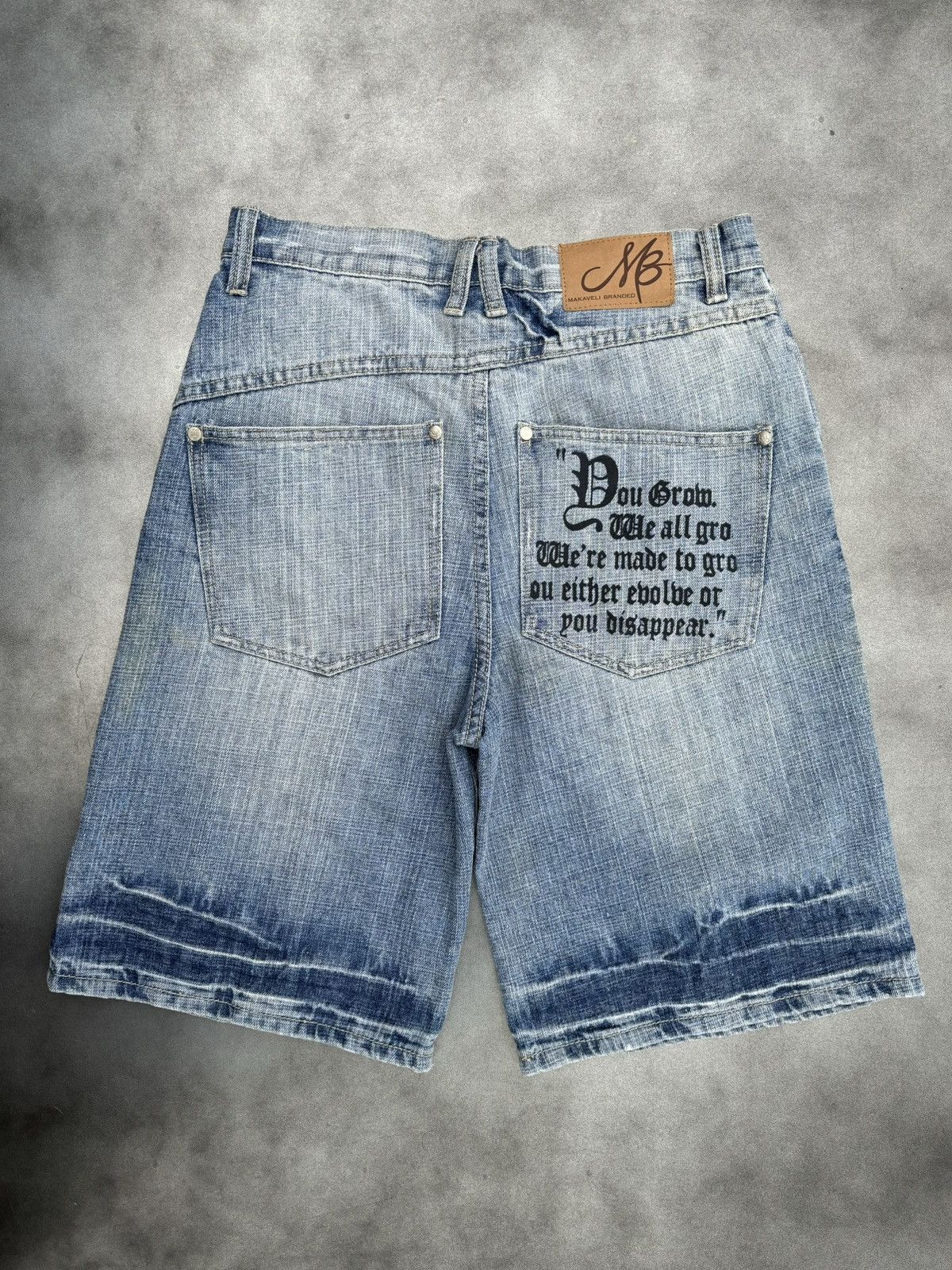 JNCO × Makaveli × Vintage Vintage Tupac Jean Shorts Makaveli Jorts Baggy Loose 90s Size US 29 - 3 Thumbnail
