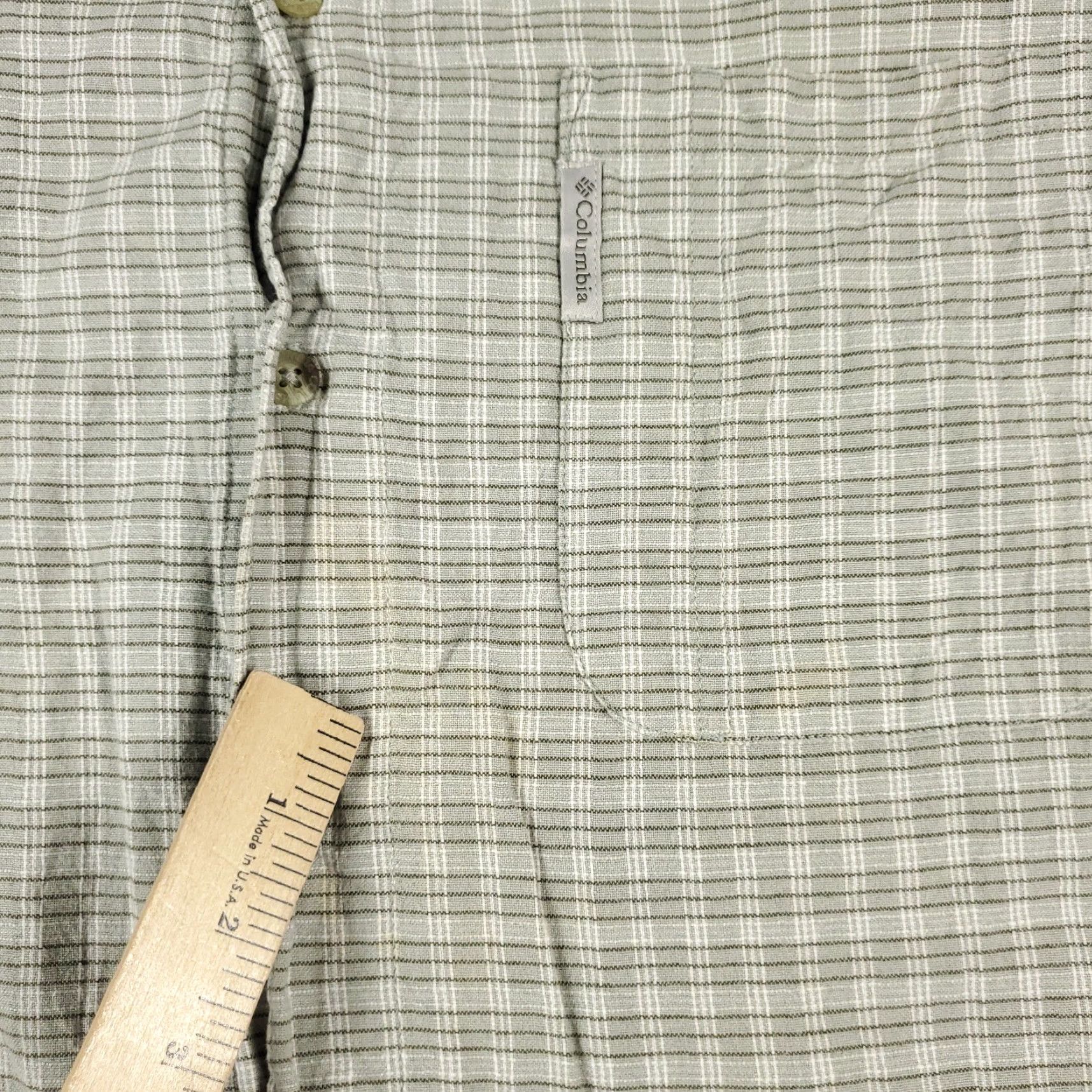 Vintage VINTAGE Columbia Men's Shirt Short Sleeve Casual Button Up Green Plaid 90s Size US L / EU 52-54 / 3 - 3 Thumbnail