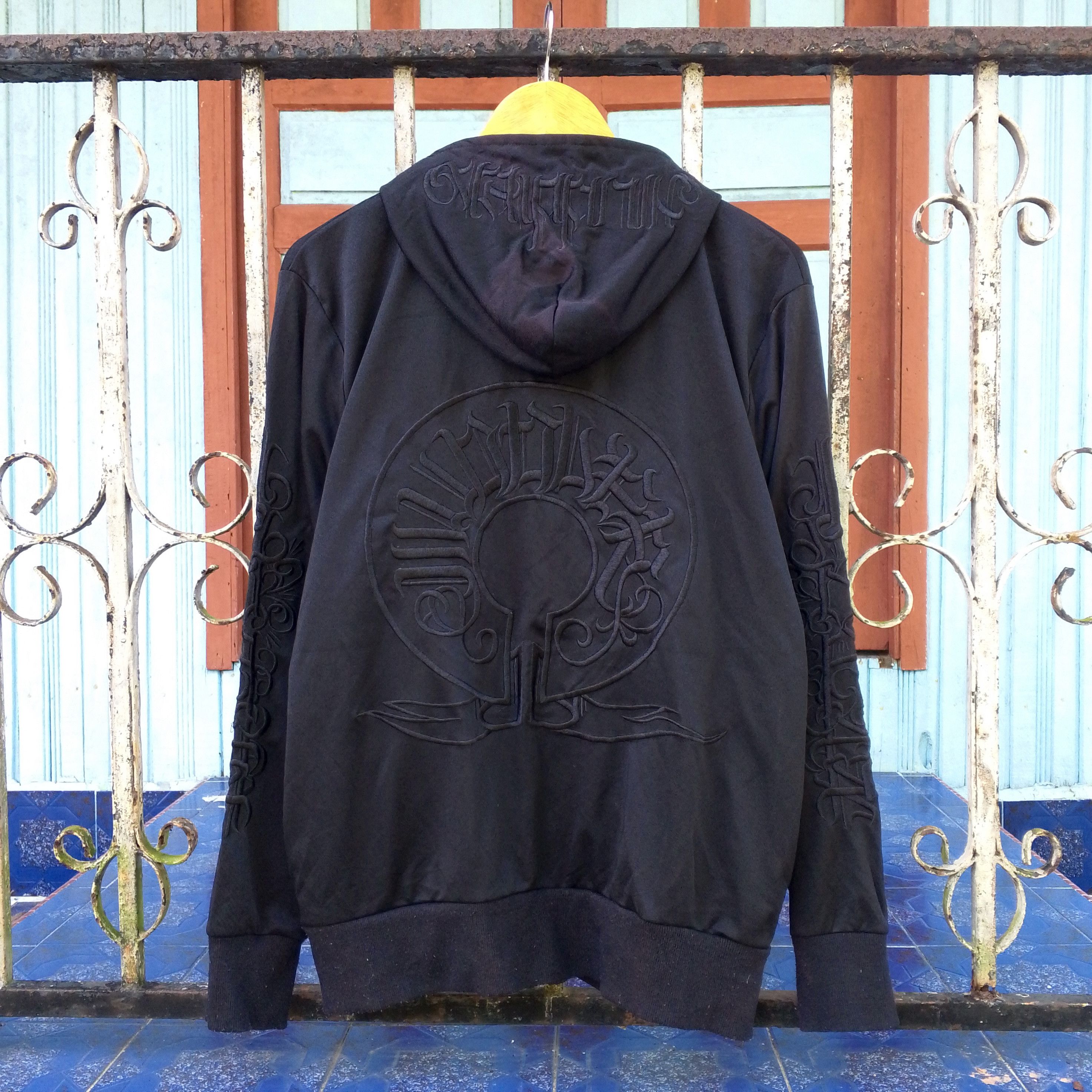14th Addiction Black On Black Embroidery Chrome Hearts Style Hoodie Size US L / EU 52-54 / 3 - 1 Thumbnail