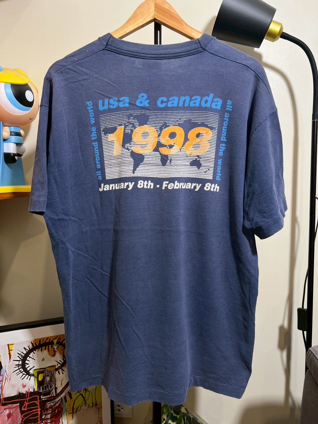 Band Tees × Vintage Vintage 1998's Oasis All Around The World USA Canada bnz02 Size US XL / EU 56 / 4 - 5 Thumbnail