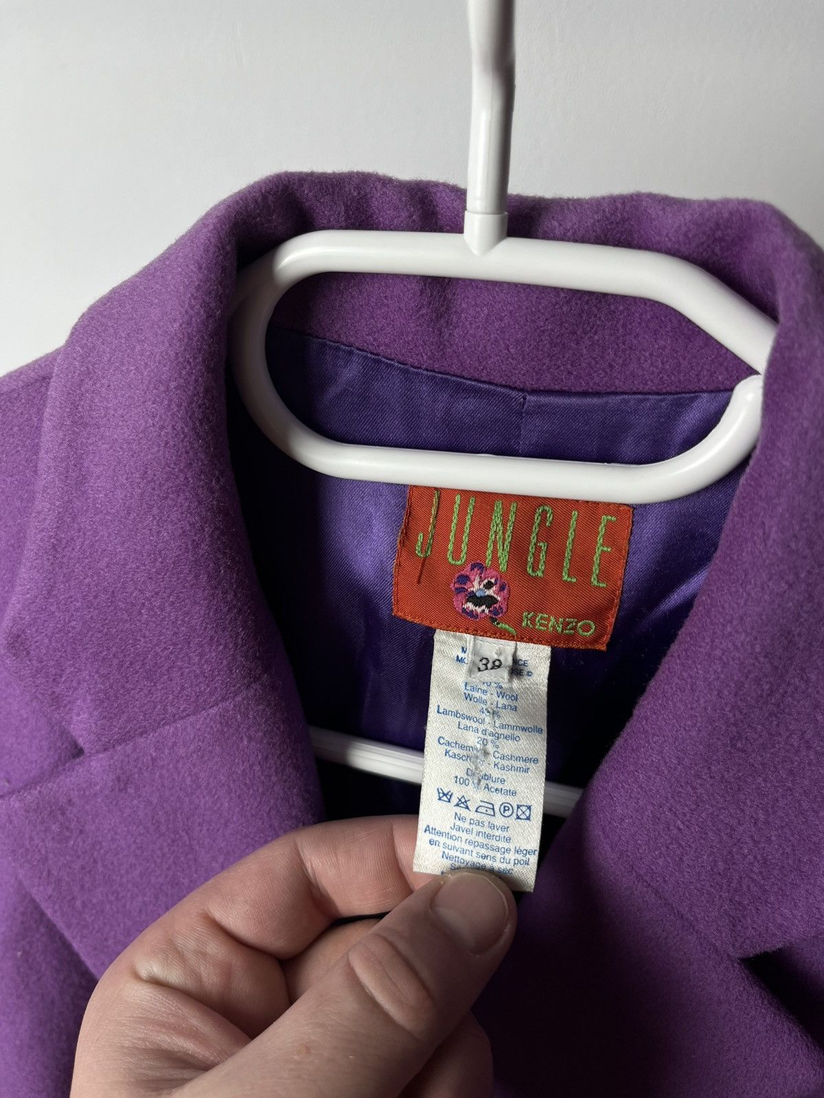 Kenzo × Vintage Vintage Kenzo Jungle Lana Wool/Cashmere Blazer Size S / US 4 / IT 40 - 3 Thumbnail