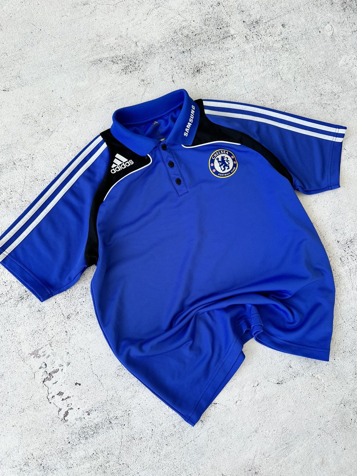 Adidas Adidas Chelsea 2007/2008 Vintage Polo Shirt Size US L / EU 52-54 / 3 - 3 Thumbnail