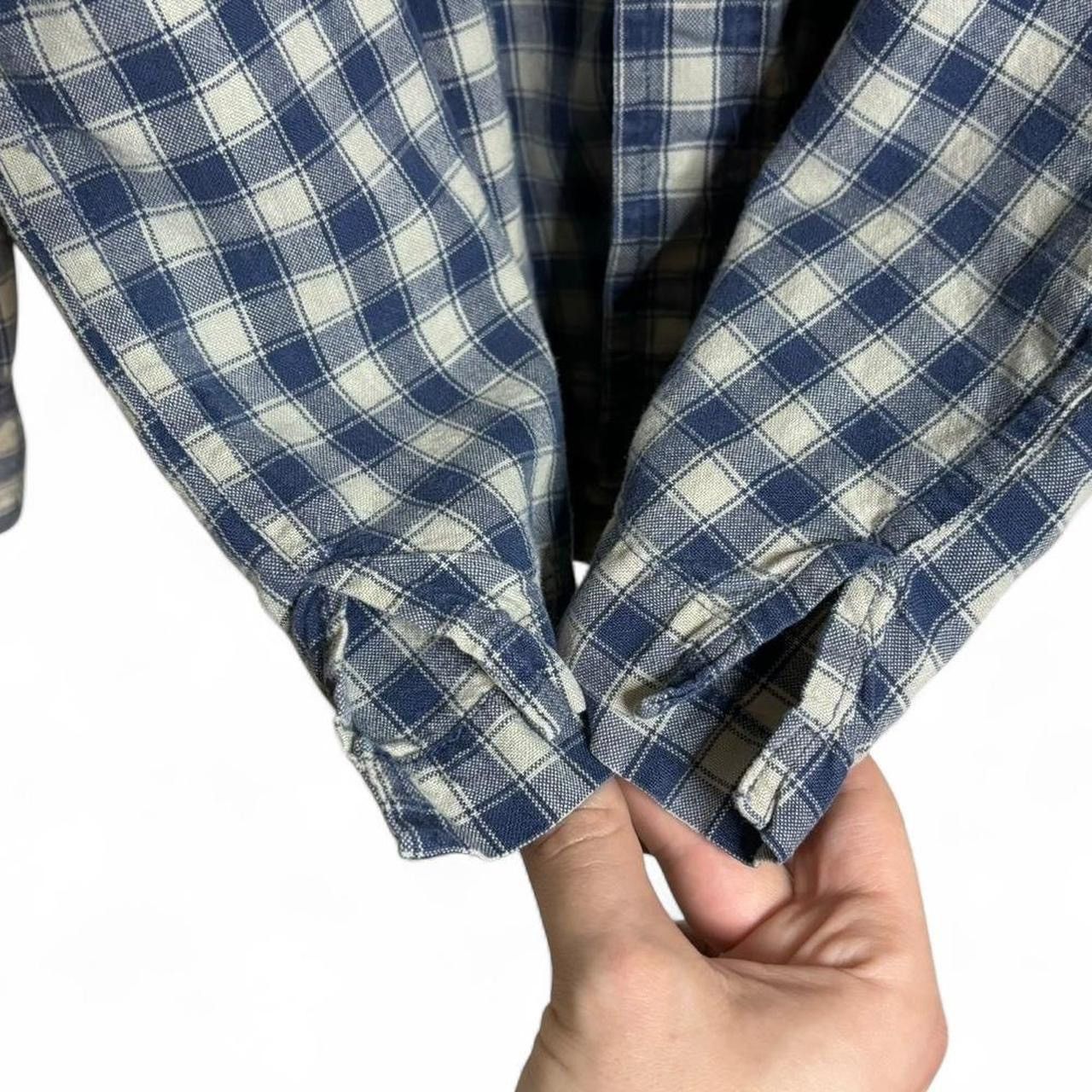 Point Zero × Vintage Vintage 90s Plaid Checkered Blue And White Button-Up Shirt Size US XL / EU 56 / 4 - 3 Thumbnail