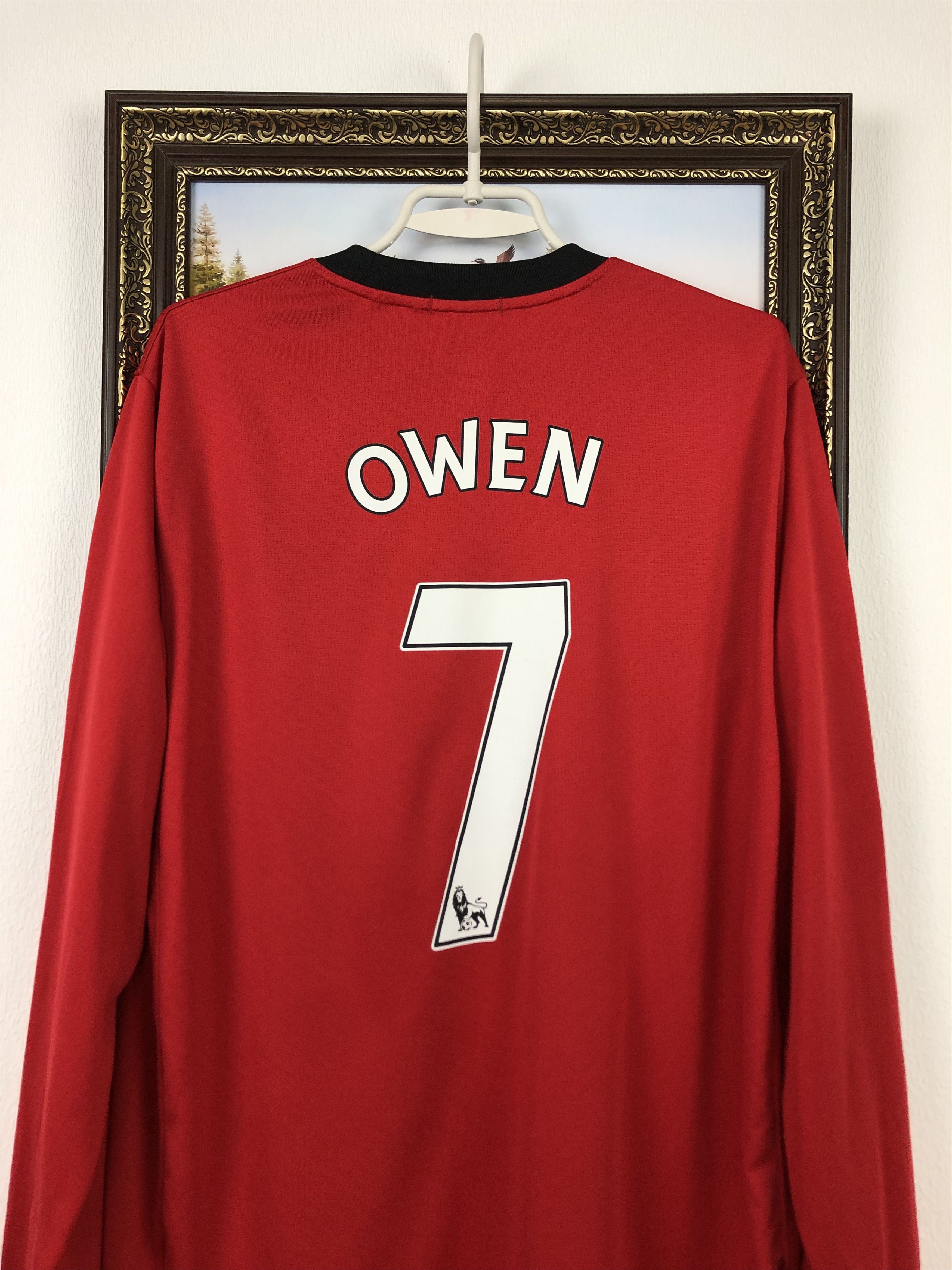 Nike Manchester United 2009 Shirt Nike #7 Owen Long Sleeve Size US L / EU 52-54 / 3 - 2 Thumbnail