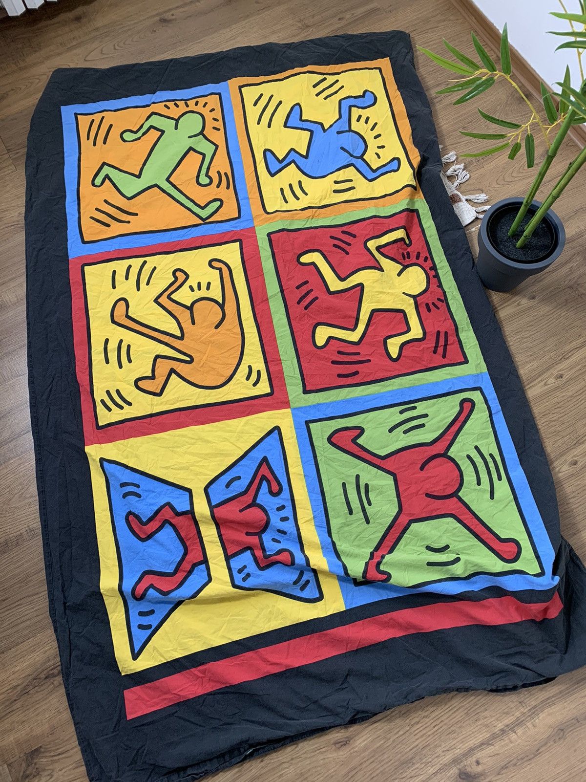 Keith Haring × Playboy × Vintage VINTAGE 90s KEITH HARING POP ART PLAYBOY DUVET PILLOW COVER Size ONE SIZE - 6 Thumbnail