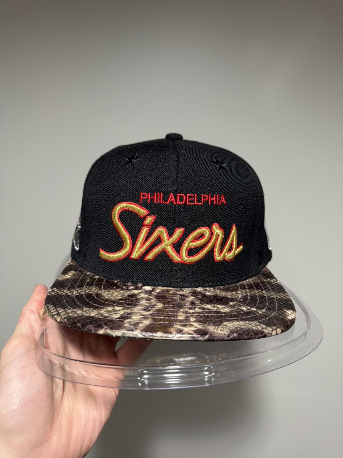 Just Don × Mitchell & Ness Just Don Mitchell & Ness Philadelphia 76er Exotic Python Hat Size ONE SIZE - 9 Thumbnail