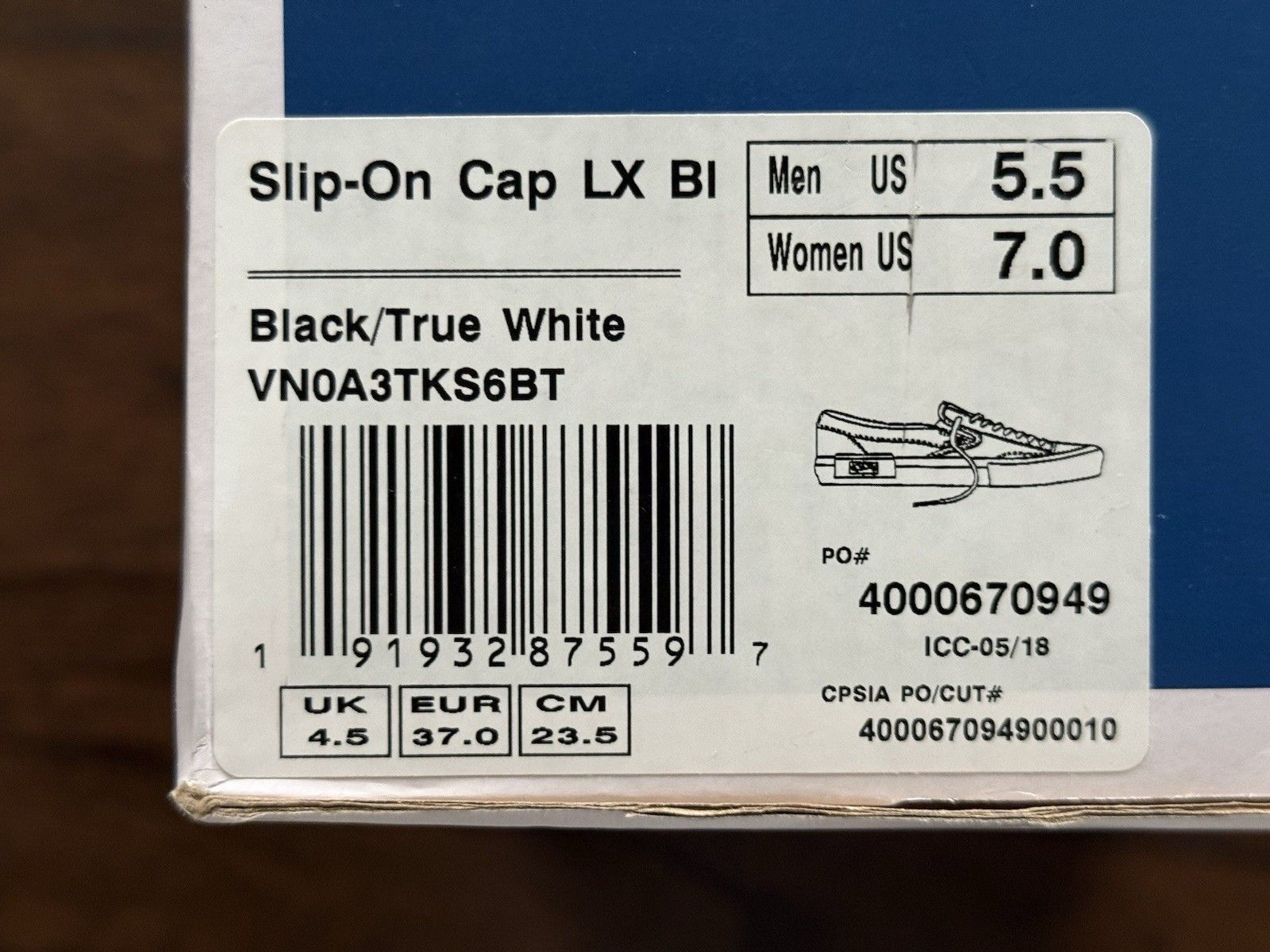 Vans Vans Vault Slip On Cap LX Black Deconstructured Size 7 Size US 7 / IT 37 - 5 Thumbnail