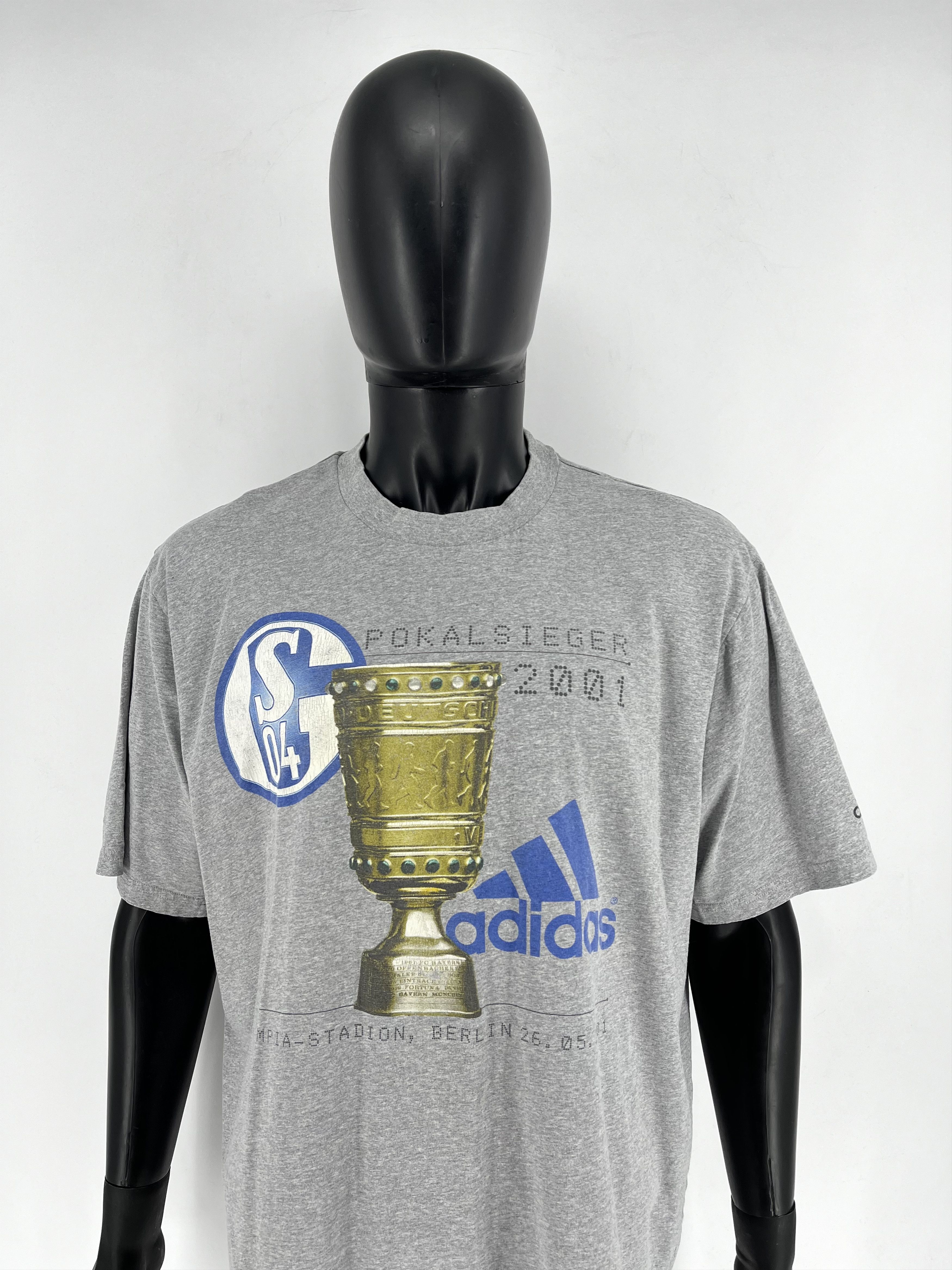 Adidas Adidas Schalke 04 Pokalsieger Cup Sieger Vintage T-shirt 00s Size US XL / EU 56 / 4 - 1 Thumbnail