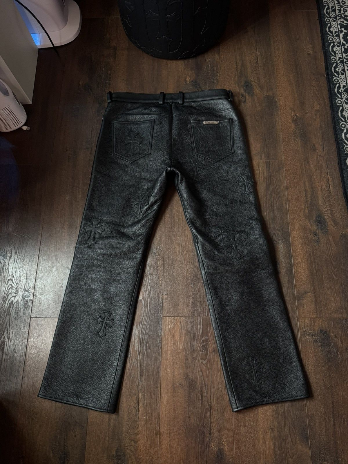 Chrome Hearts Chrome Hearts Leather Fleur pants Size US 34 / EU 50 - 4 Thumbnail